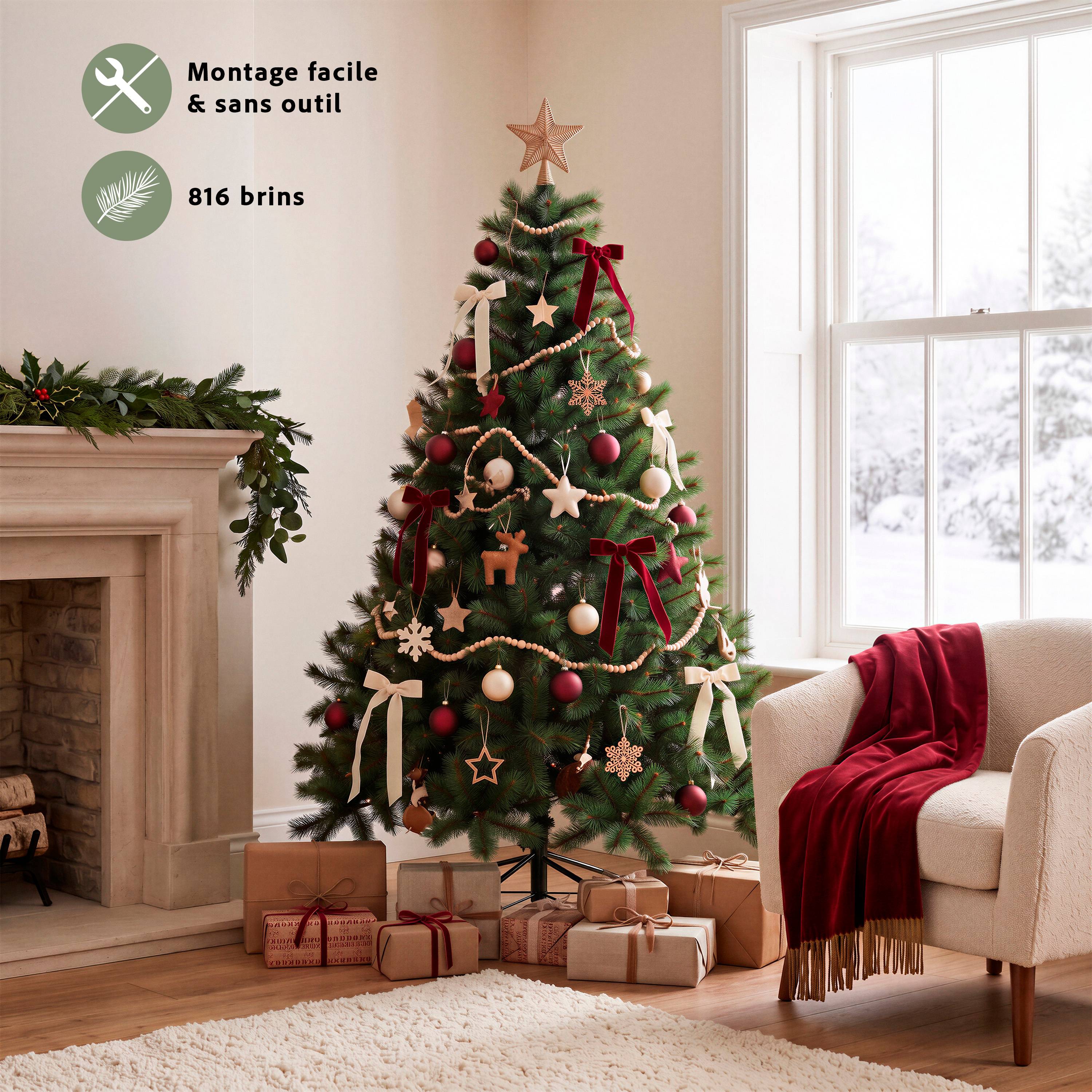 Ecloz - Árbol de Navidad artificial Megève - 180 cm - ECLOZ - Imagen 4