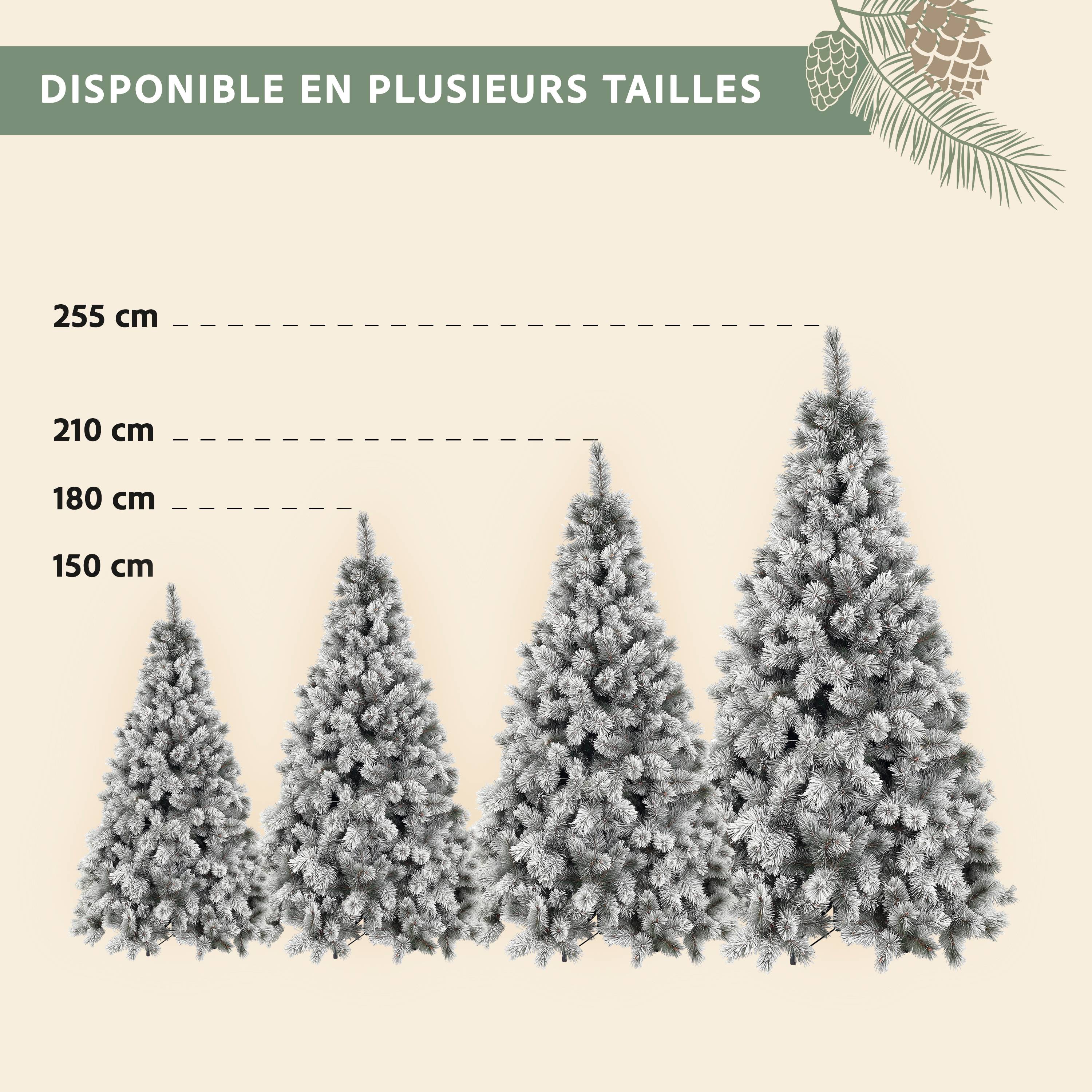 Ecloz - Sapin de Noël artificiel Huez enneigé - 255 cm - ECLOZ - Imagen 4
