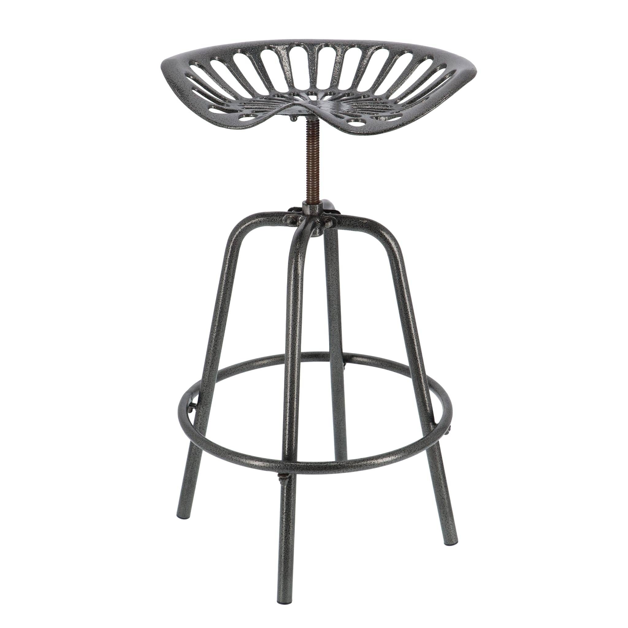 Chaise de tracteur de bar fonte acier gris 50,5 x 48 x 70 cm – ESSCHERT DESIGN
