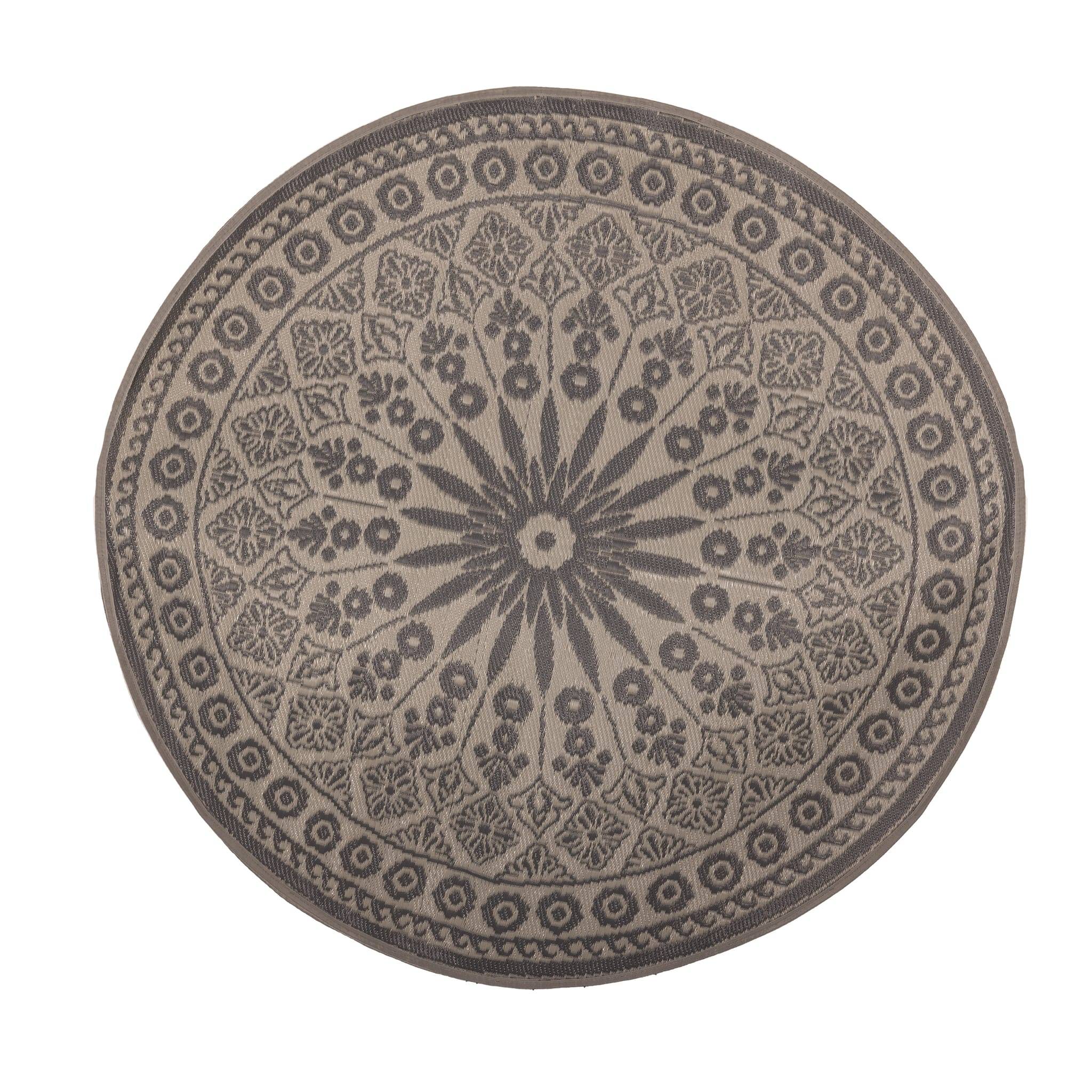 Tapis d'extérieur Polypropylène Gris Ø 170 cm - ESSCHERT DESIGN