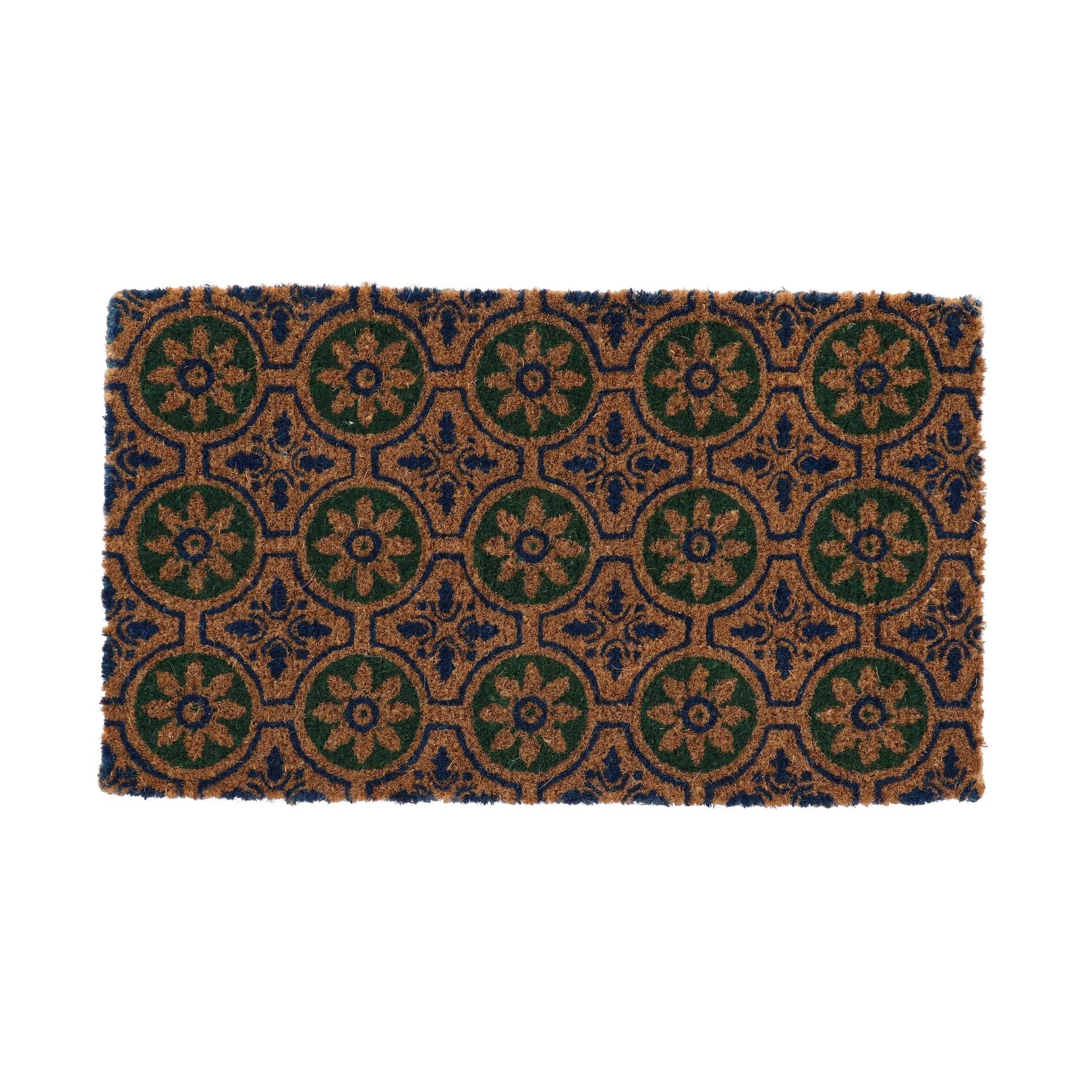 Paillasson Motifs Fibres De Coco 75x45 cm Fleurs – ESSCHERT DESIGN - Image 1