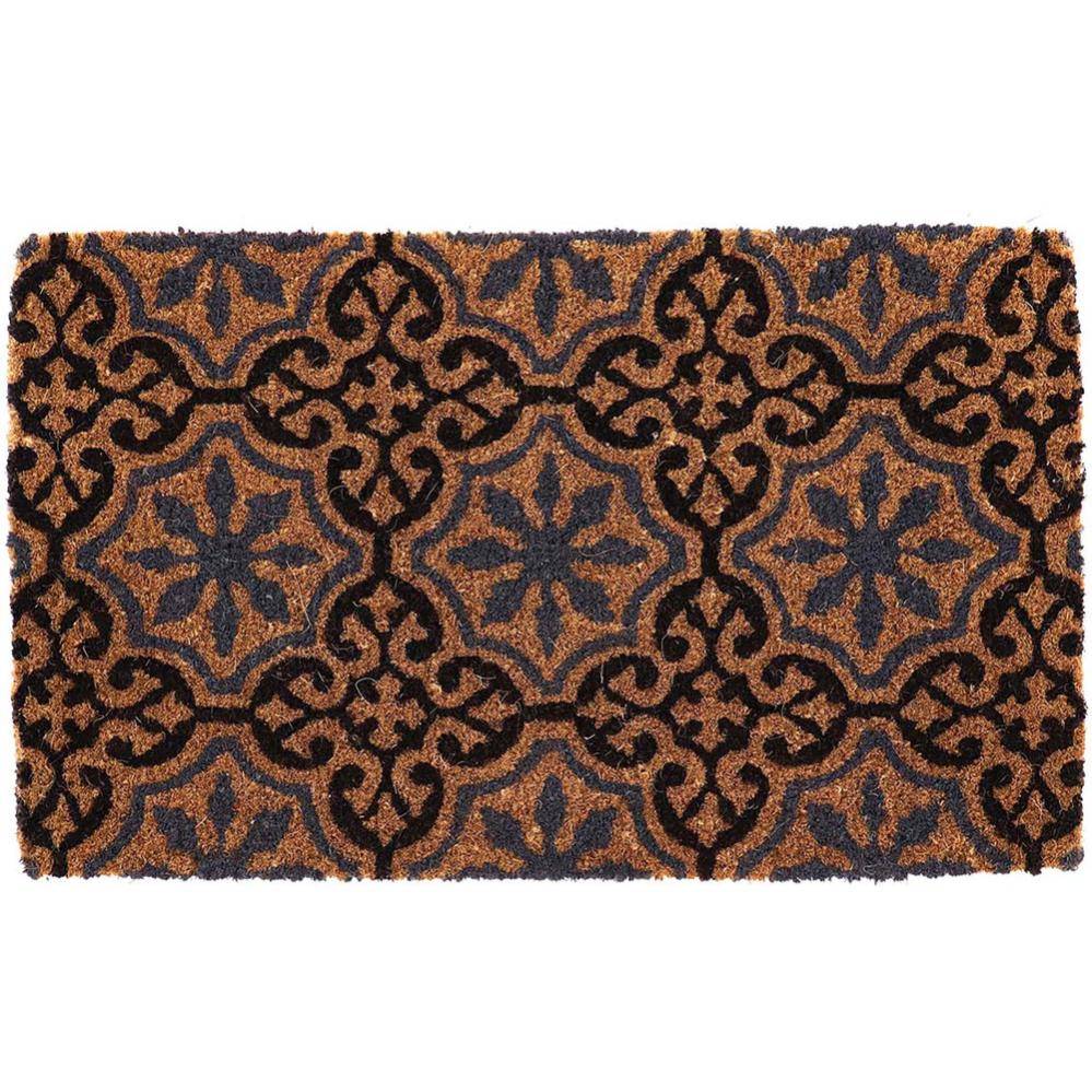Paillasson fibres coco motifs 75 x 45 cm rosettes – ESSCHERT DESIGN - Image 5