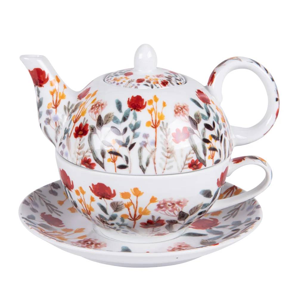 Théière Porcelaine Décorée Flor TABLE PASSION