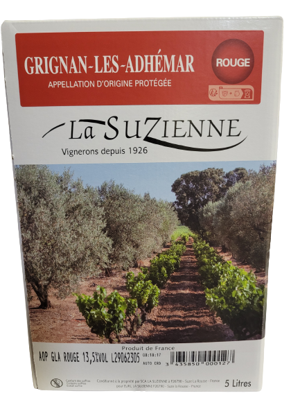 Sans Marque - Vin rouge AOP Grignan-les-Adhémar 5 L