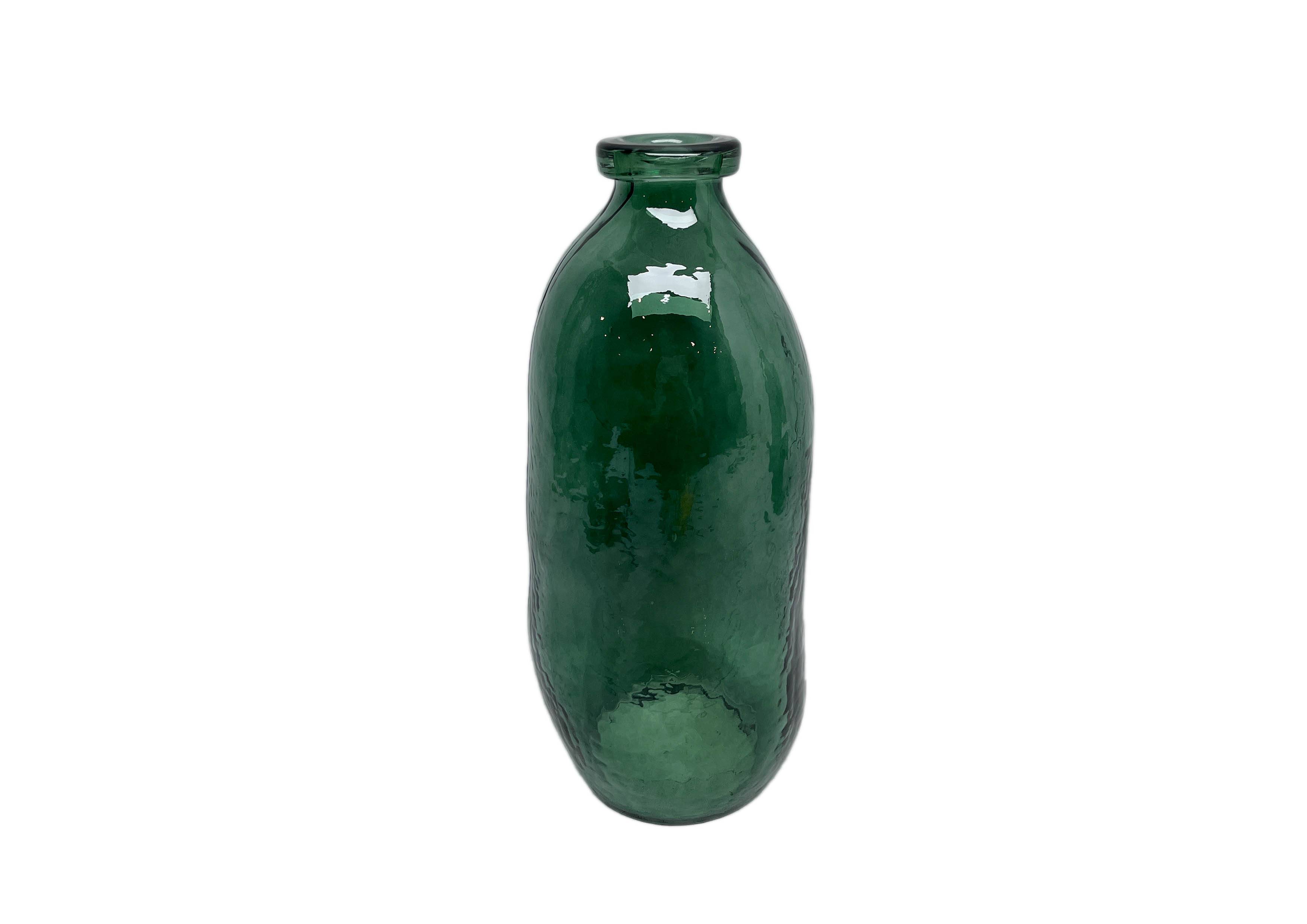 Ecloz - Ecloz - Vase bouteille vert en verre H.33 cm