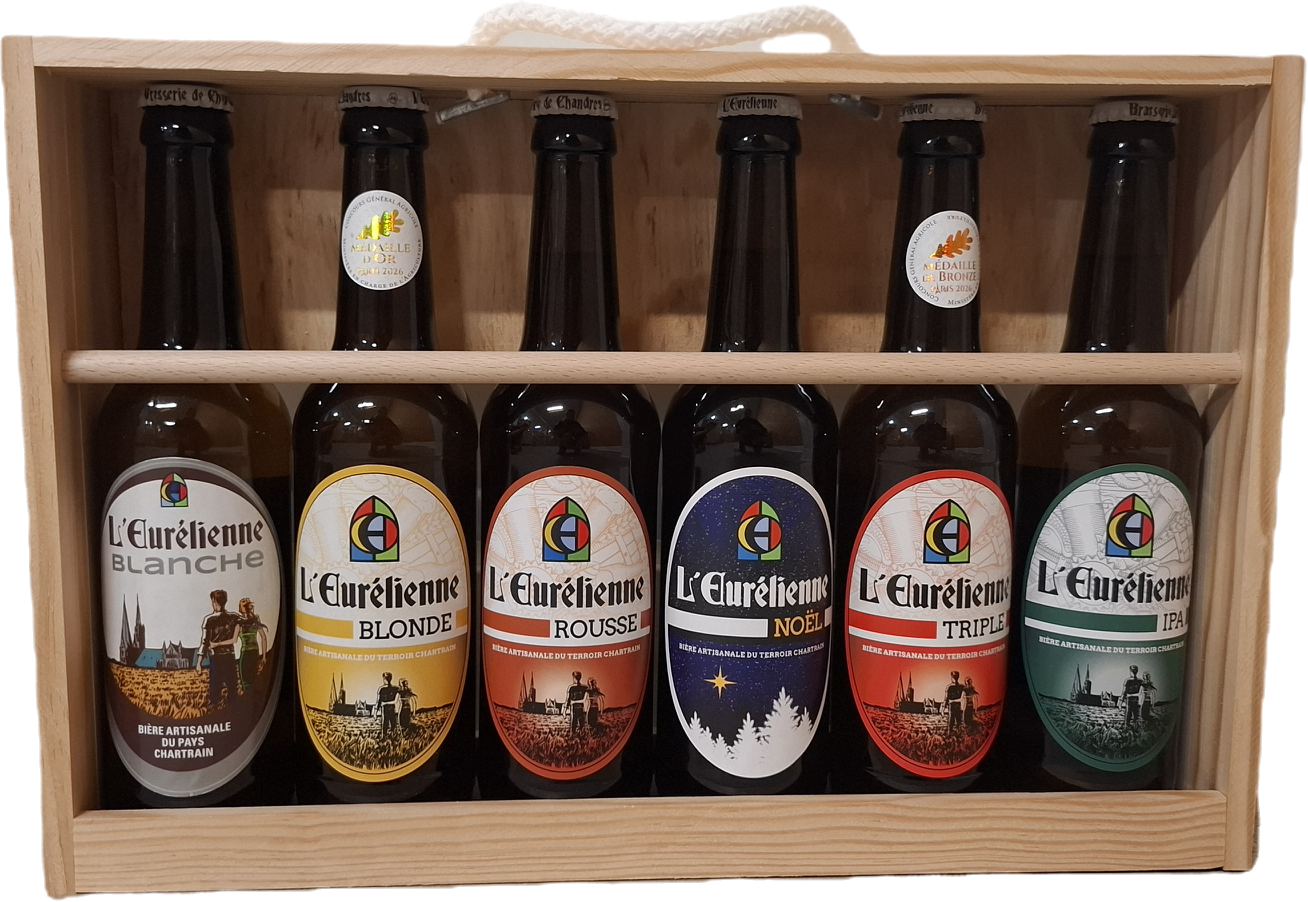 L'eurelienne - Coffret bois "découverte" 6 bières x33 cl - L'Eurélienne - Image 1