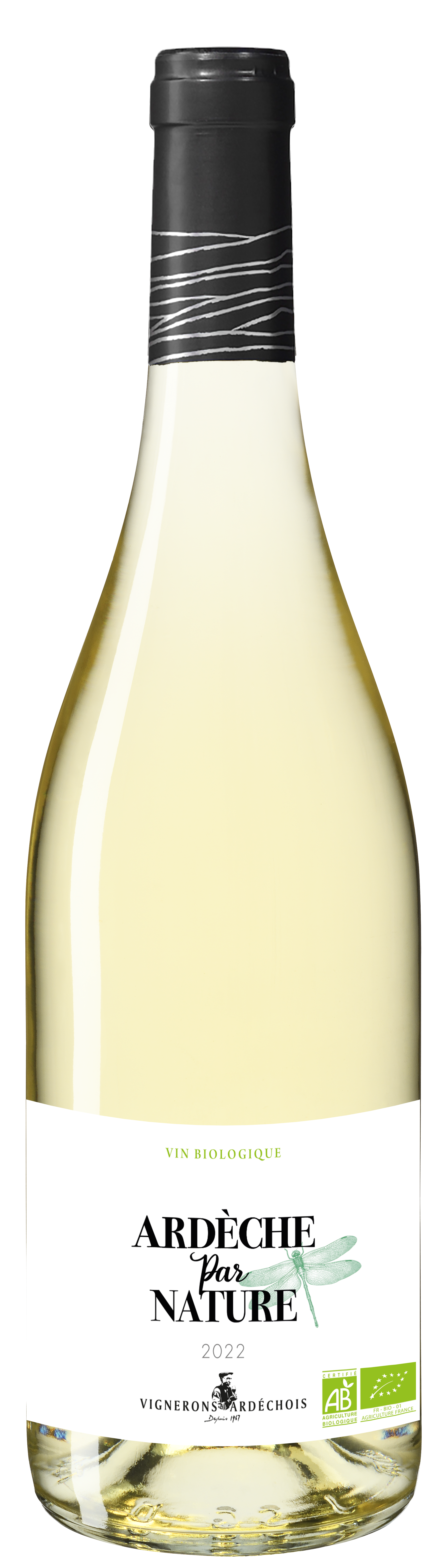Les Vignerons Ardechois - Vino blanco IGP Ardèche BIO 75 cl - Ardèche por naturaleza