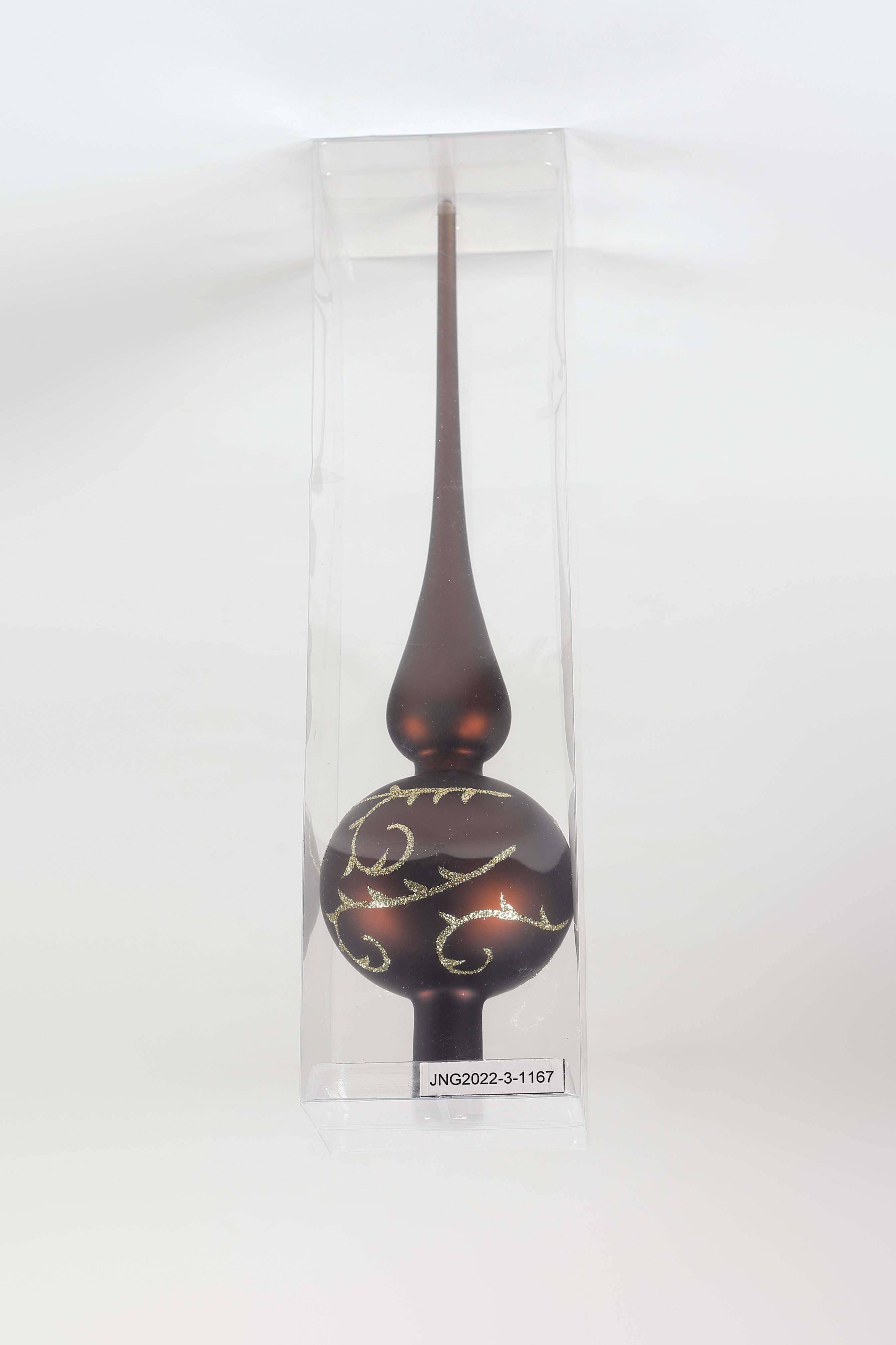 Ecloz - Cimier pointe en verre - marron - Ø. 8 cm - ECLOZ - Image 1
