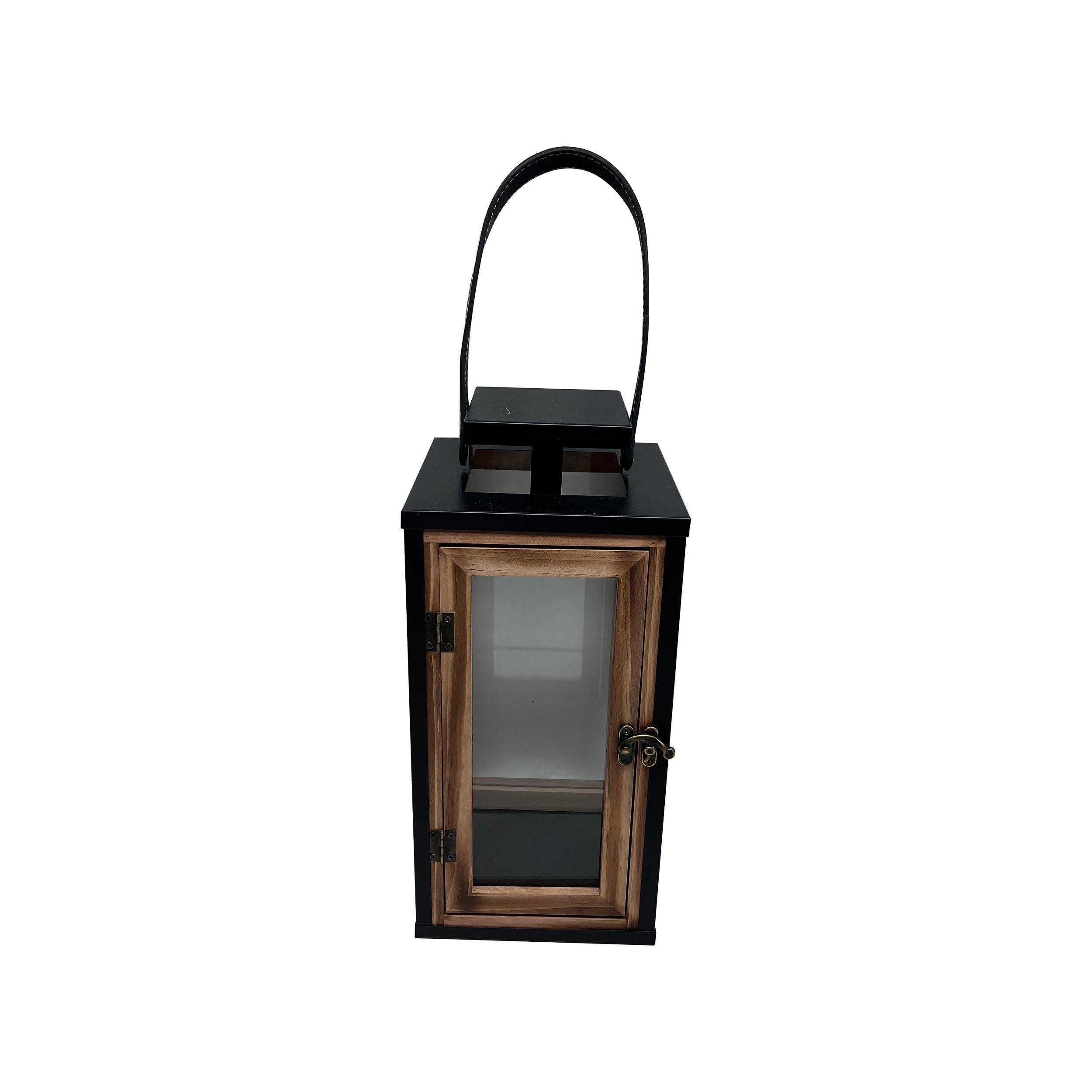 Ecloz - Lanterne Bois Métal, hauteur 51 cm- Ecloz - Imagen 2