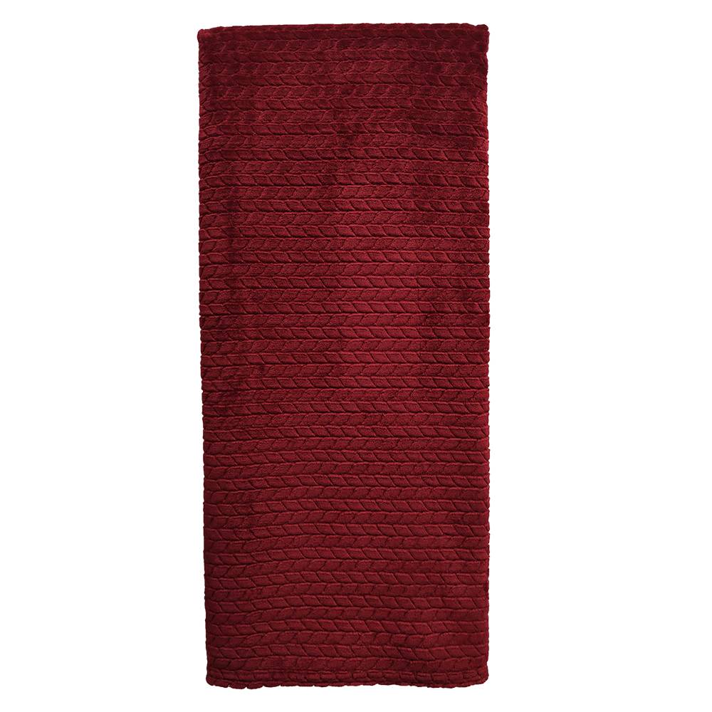 Ecloz - Plaid aspect Tricot Rouge 150 x 200 cm- Ecloz - Imagen 1