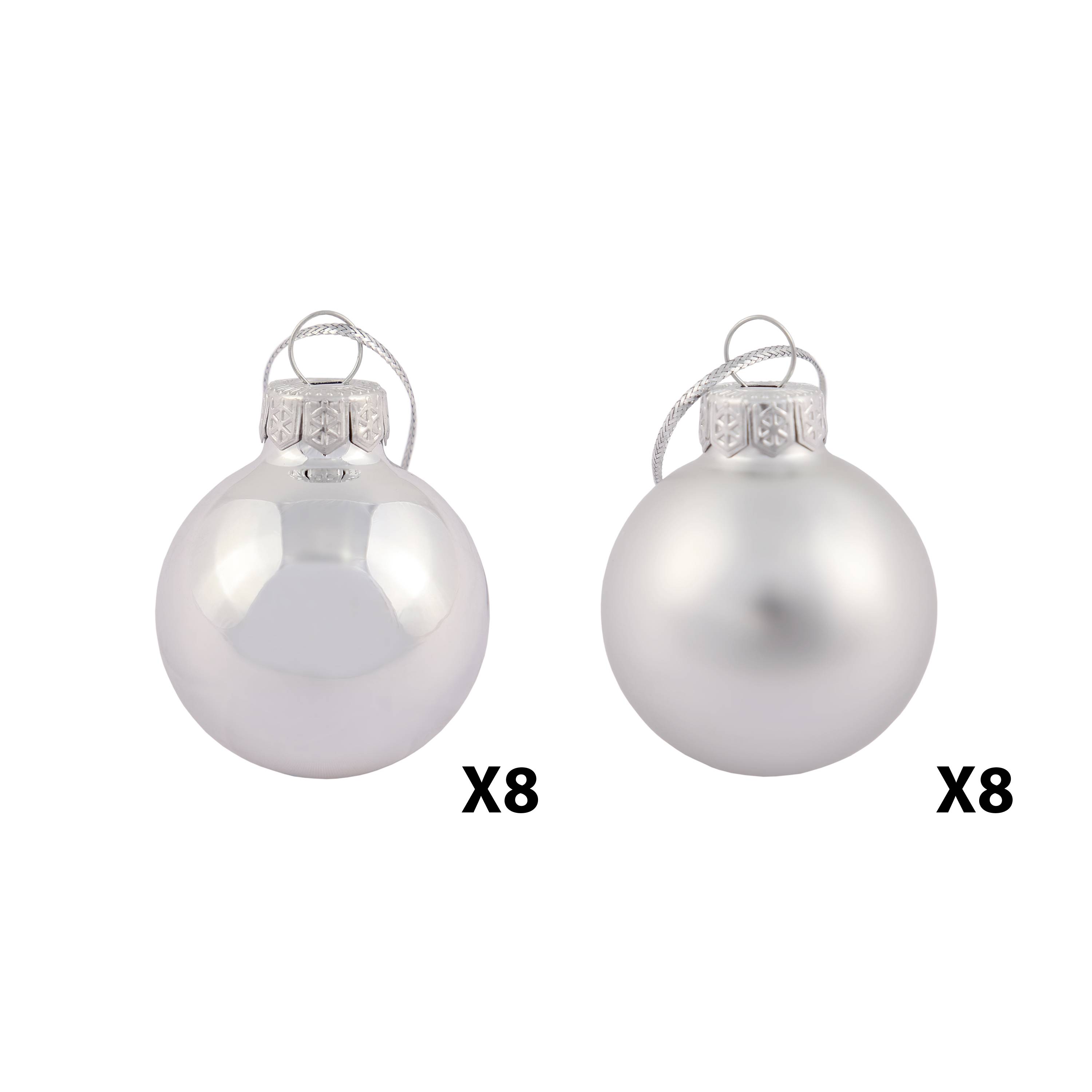 Ecloz - Lot de 16 boules de Noël en plastique argenté Ø 3,5 cm - ECLOZ - Image 3
