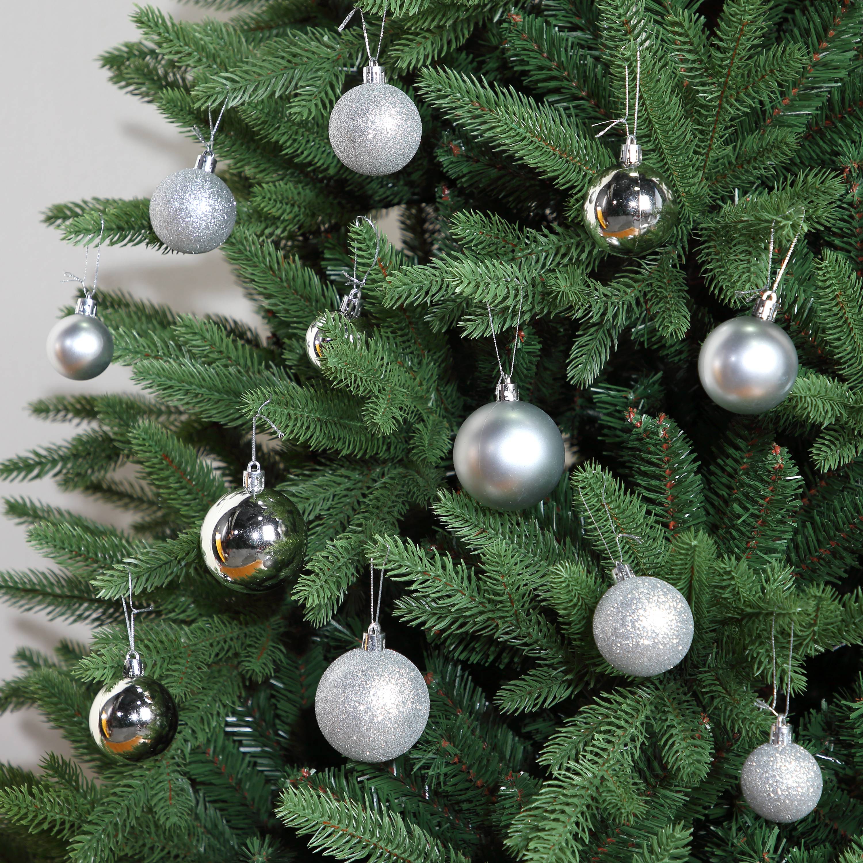 Ecloz - Lot de 30 boules de Noël incassables - argent - ECLOZ - Image 1