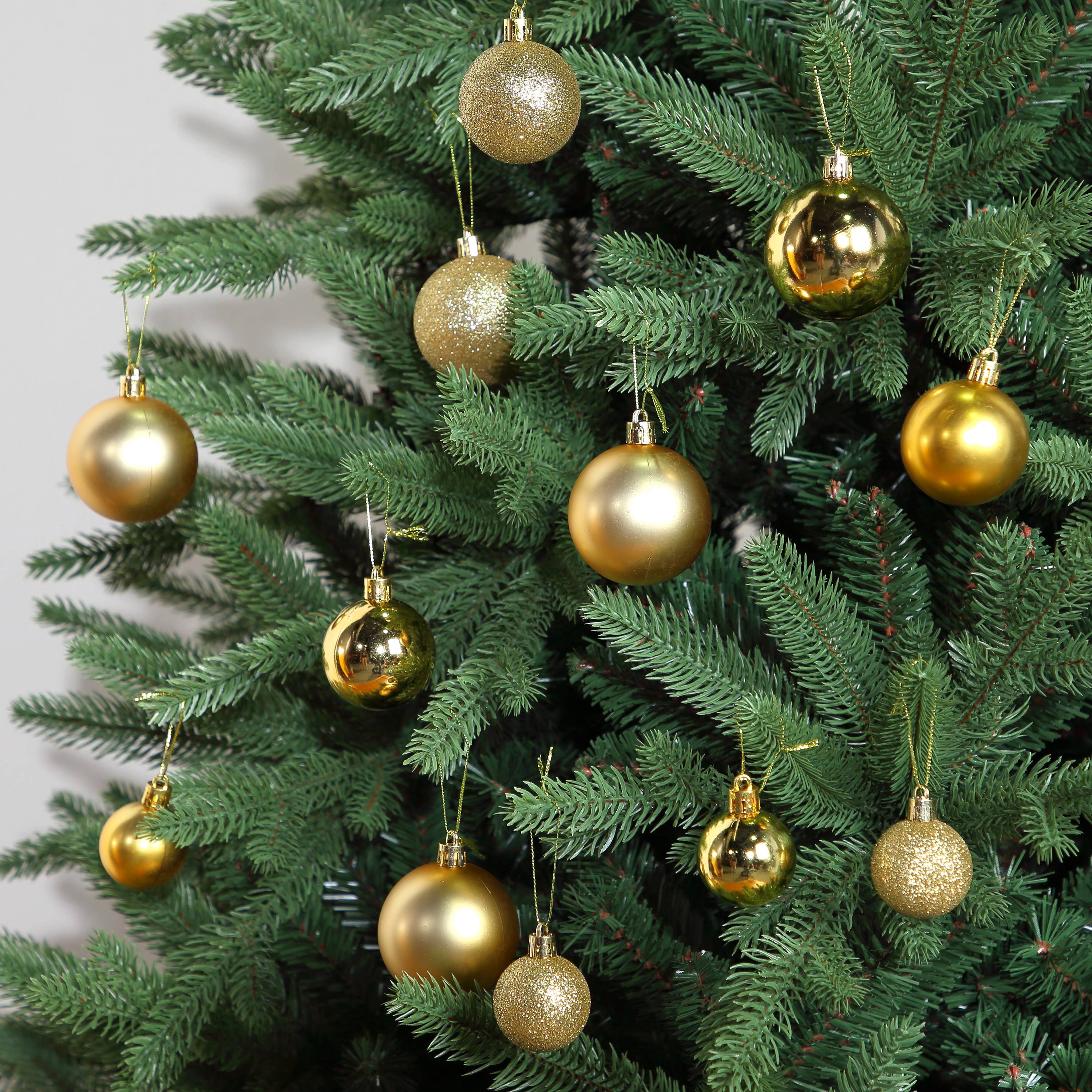 Ecloz - Lot de 30 boules de Noël incassables - doré - ECLOZ - Imagen 3