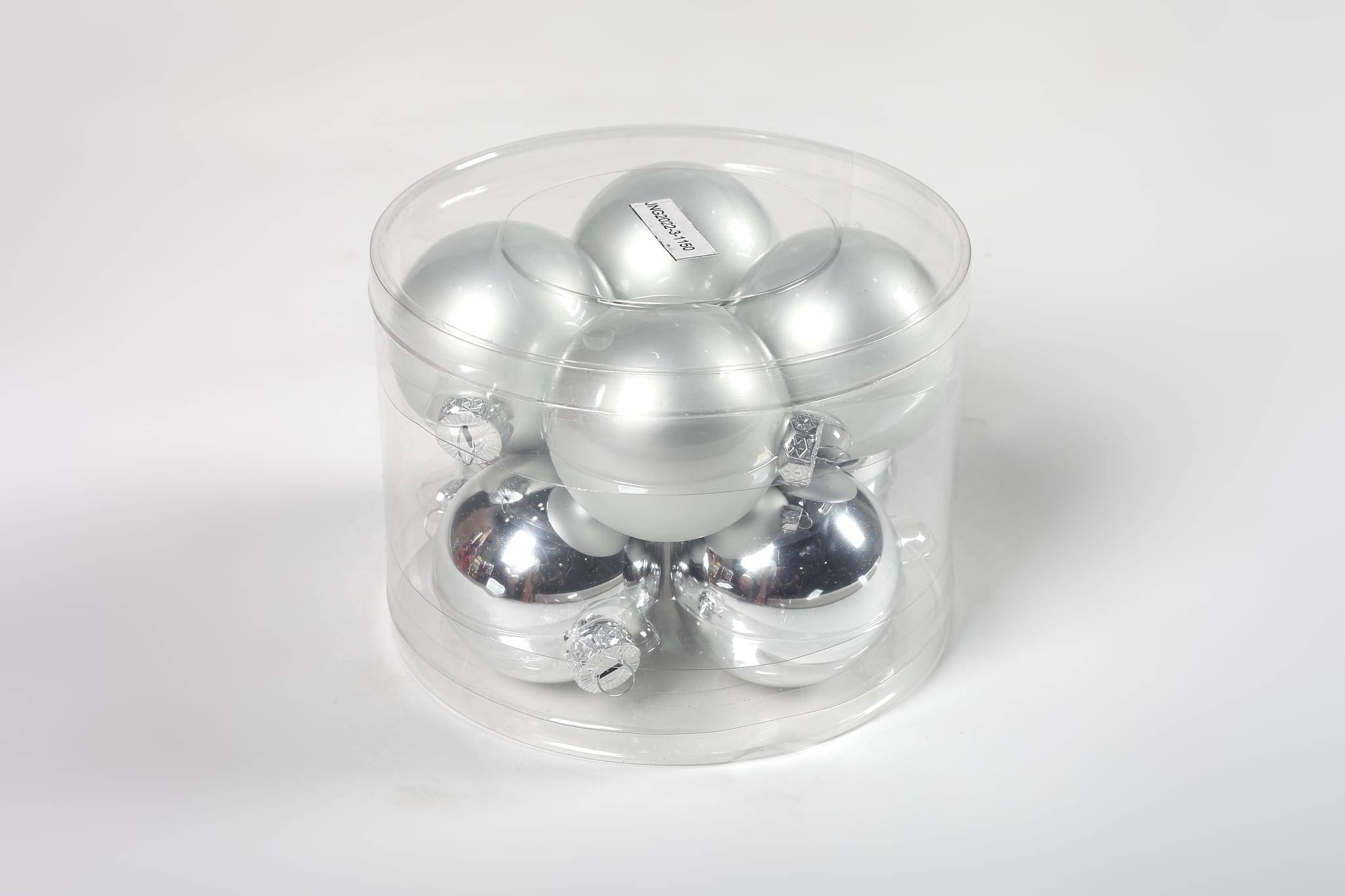 Ecloz - Lot de 8 boules de Noël en verre - argent et doré - Ø. 7 cm - ECLOZ