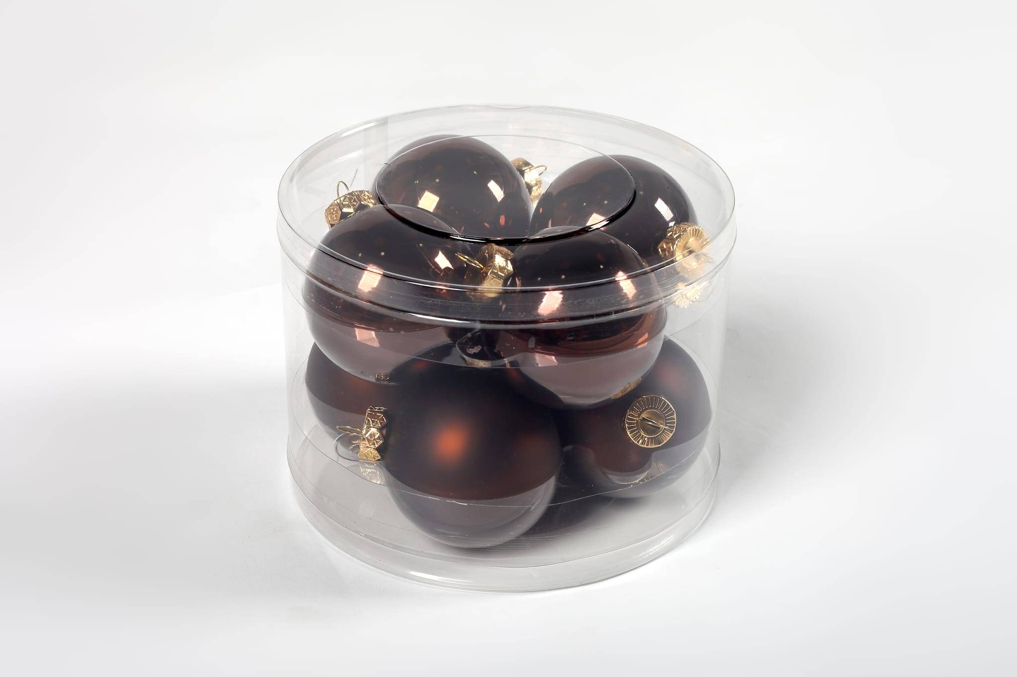 Ecloz - Lot de 8 boules de Noël en verre - marron et doré - Ø. 7 cm - ECLOZ - Image 2