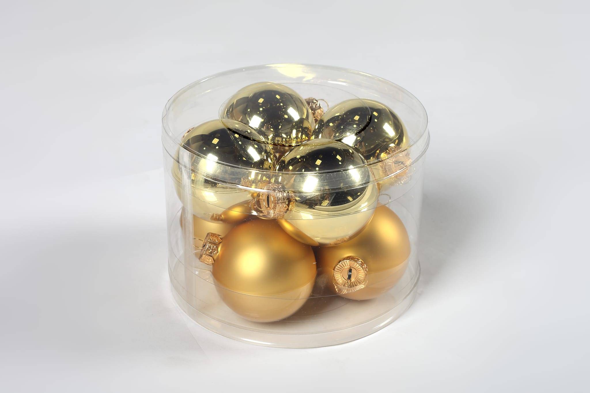 Ecloz - Lot de 8 boules de Noël en verre - doré - Ø. 7 cm - ECLOZ - Image 3