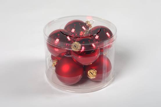 Ecloz - Lot de 8 boules de Noël en verre - rouge et doré - Ø. 7 cm - ECLOZ - Image 2