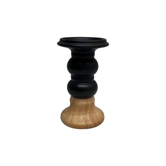Ecloz - Bougeoir effet bois, hauteur 17 cm- Ecloz - Image 1