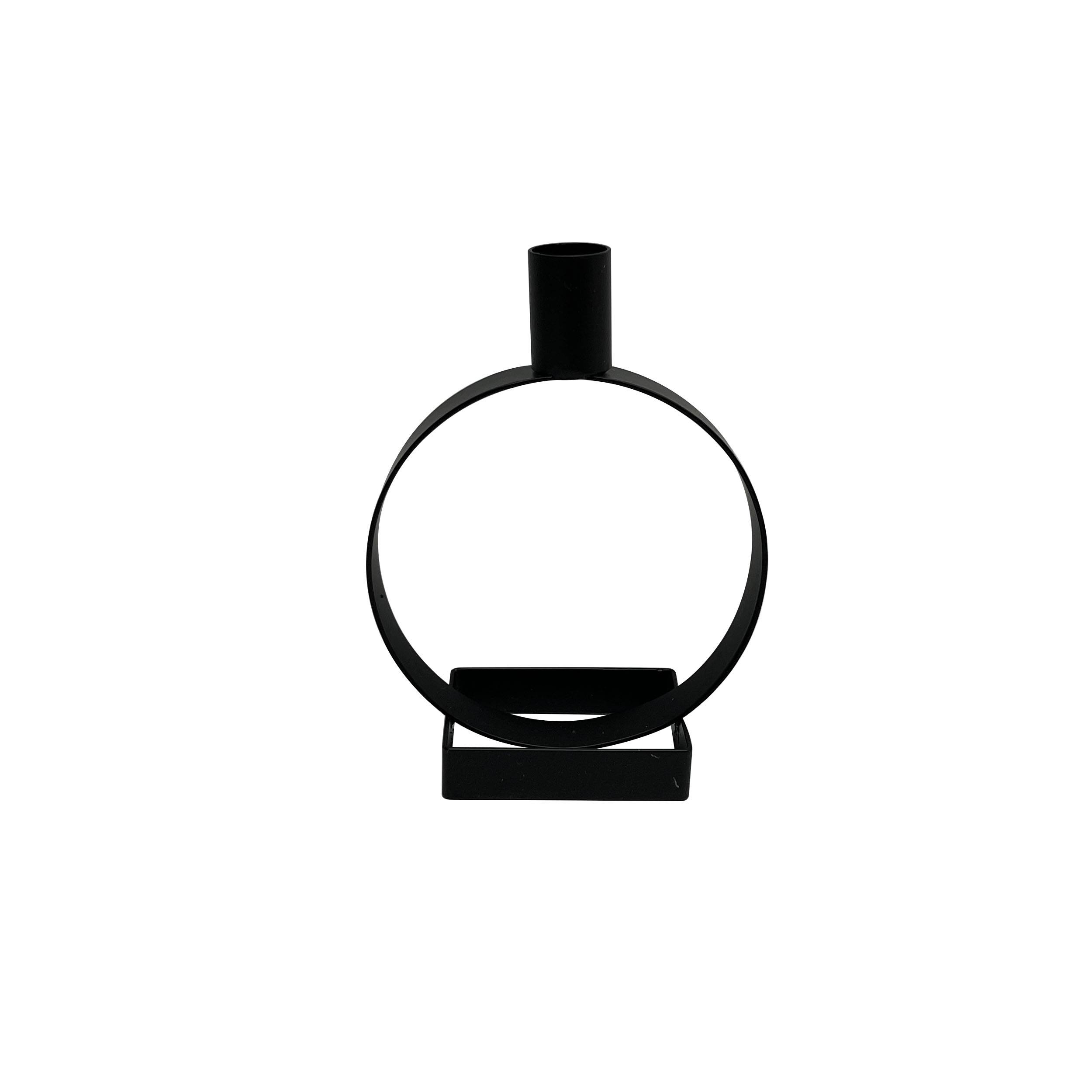 Ecloz - Bougeoir métal noir, hauteur 17 cm - Imagen 2