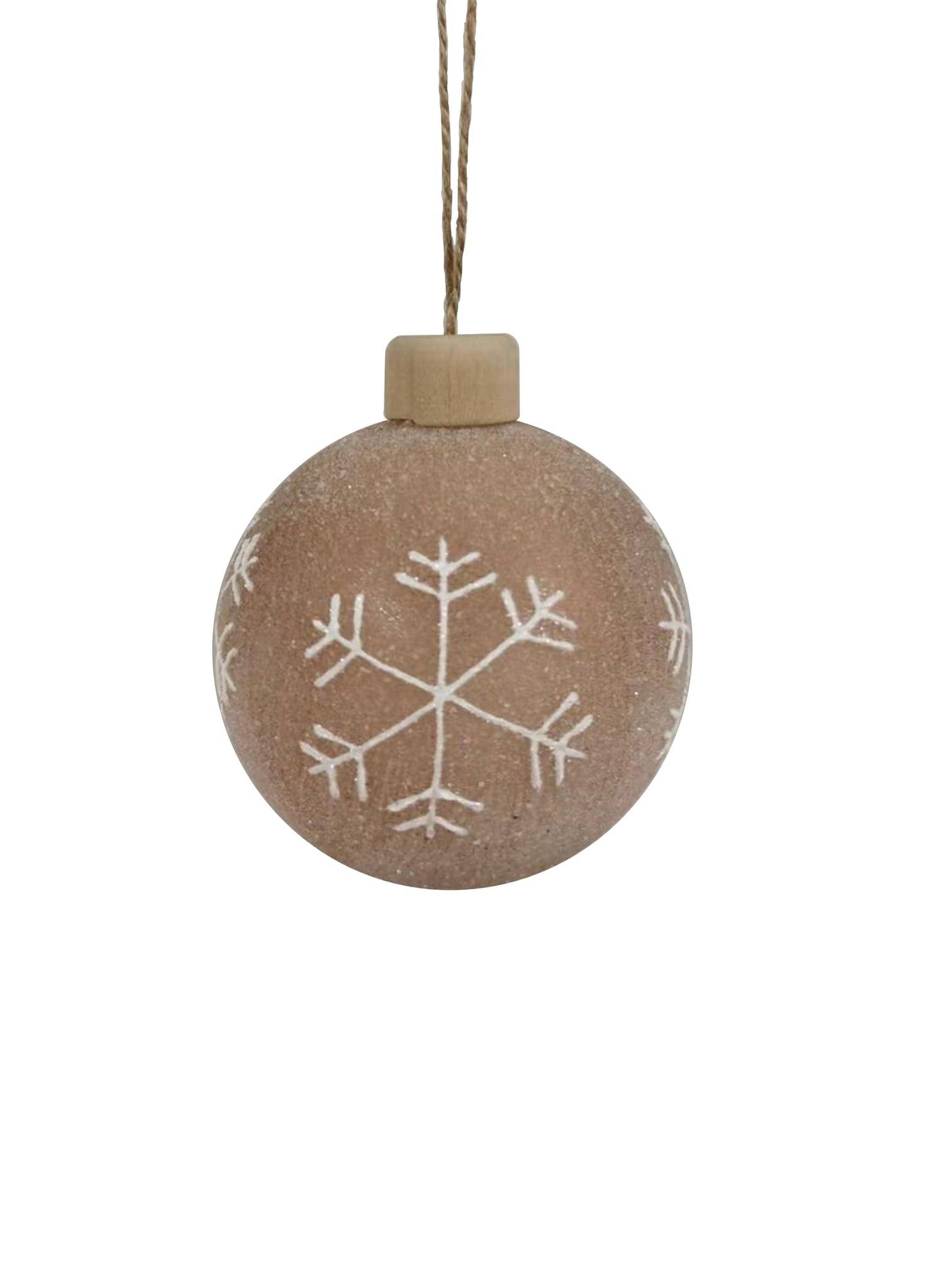 Ecloz - Boule de Noël Camel flocons givrés Ø.8 cm - Ecloz - Image 2