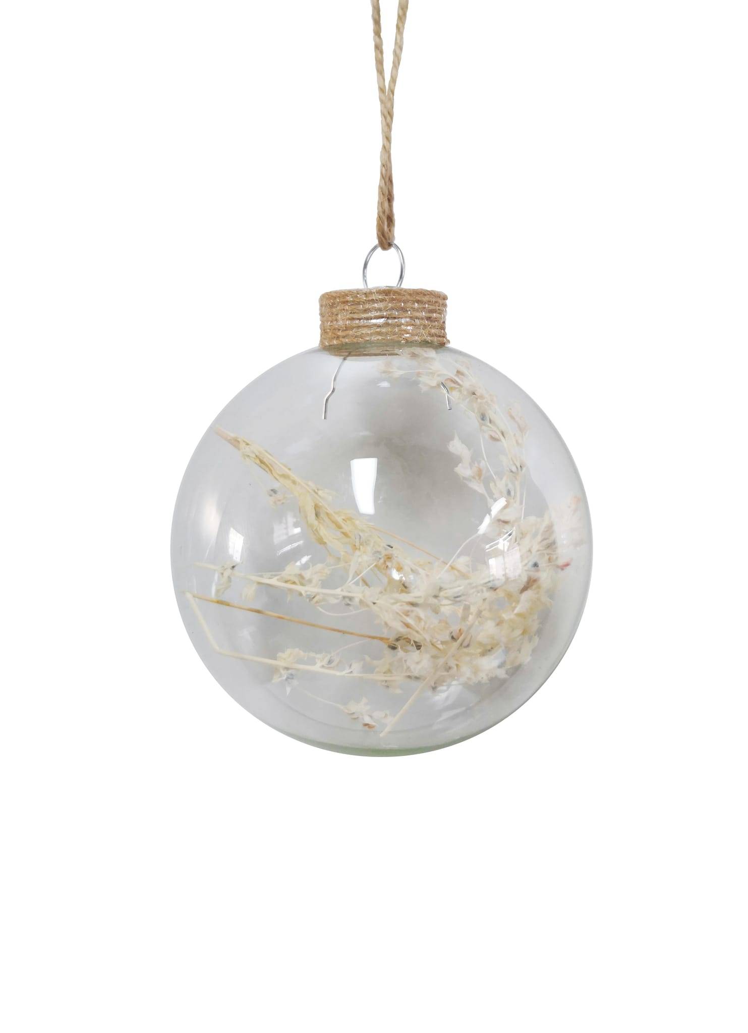 Ecloz - Boule de Noël en verre fleurs séchées Ø.8 cm- ECLOZ - Imagen 1