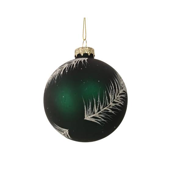 Ecloz - Boule de Noël Vert mat en verre Ø.8 cm- Ecloz - Image 1