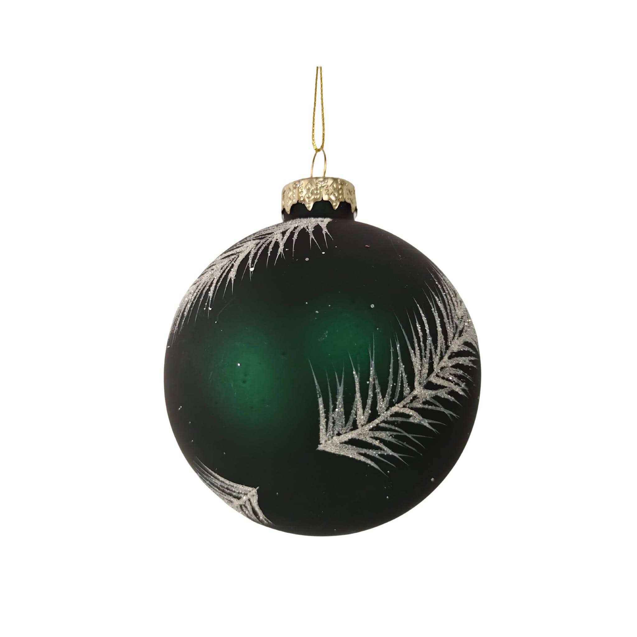 Ecloz - Boule de Noël Vert mat en verre Ø.8 cm- Ecloz