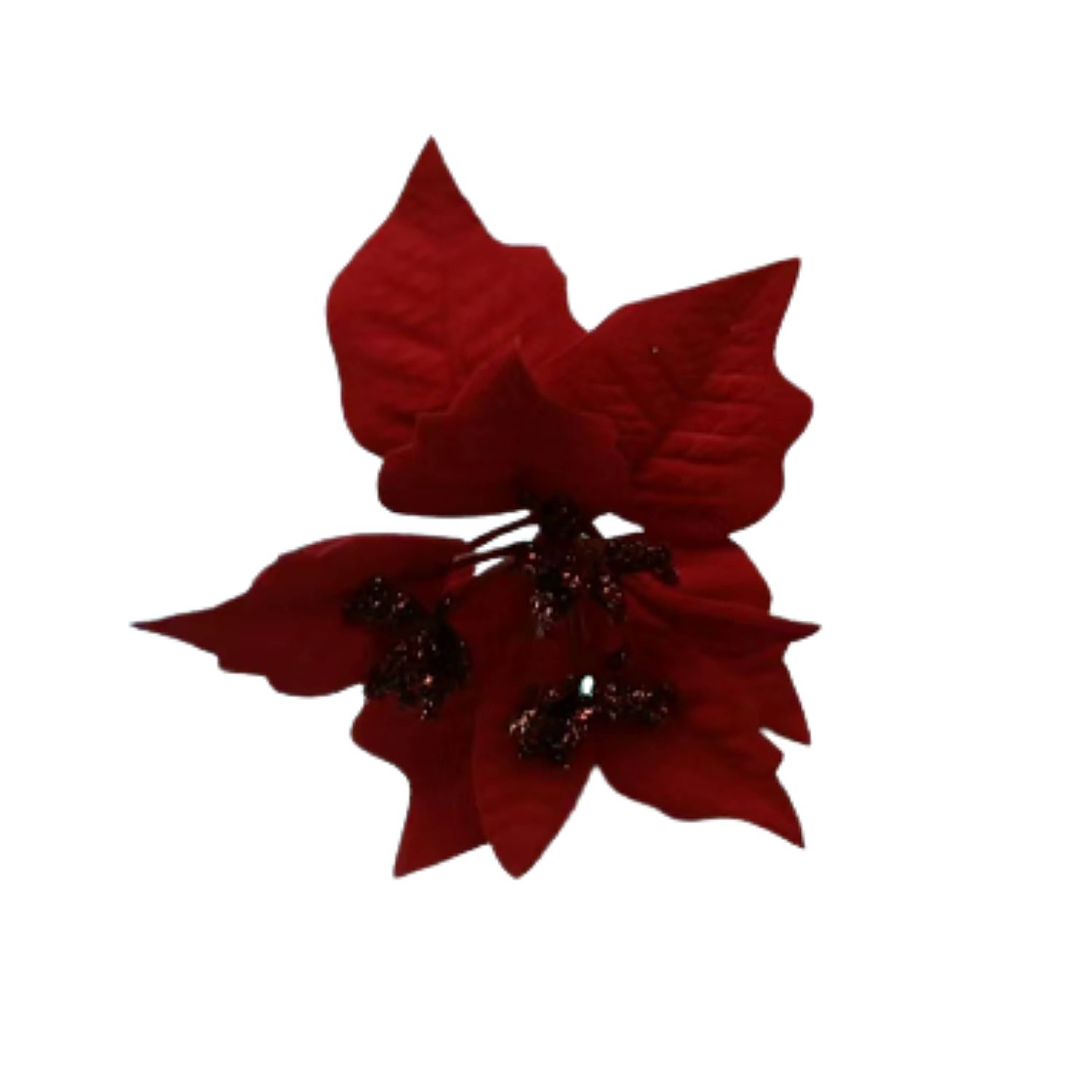Ecloz - Clip Poinsettia Rojo - ECLOZ