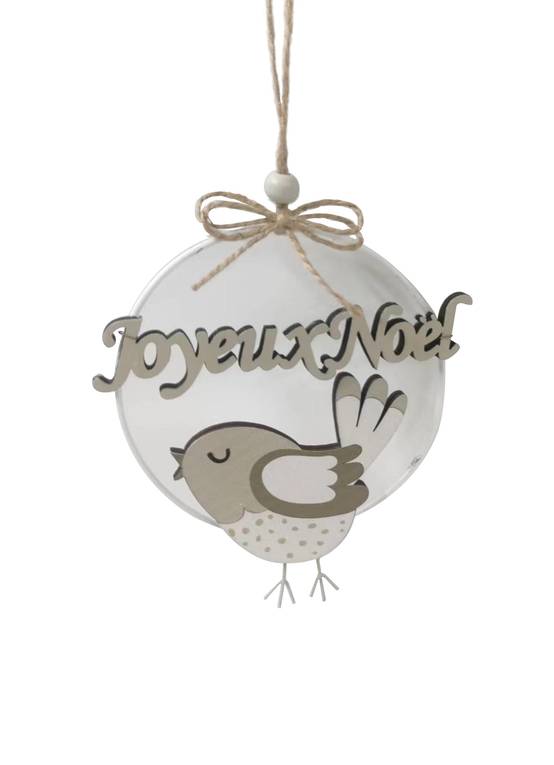 Ecloz - Suspension Noël Oiseau métal et bois- ECLOZ - Image 1