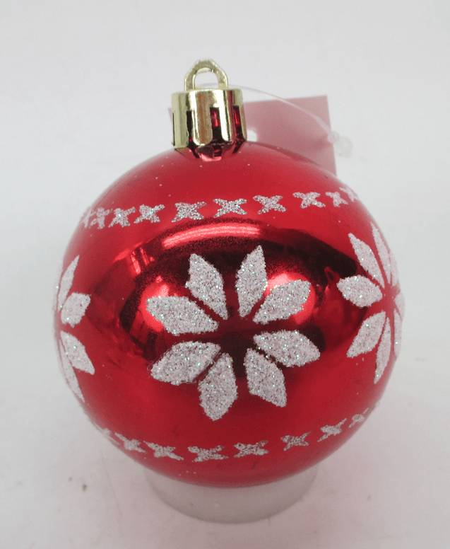 Ecloz - Tube de 10 boules de Noël incassables - blanc - Ø. 6 cm - ECLOZ
