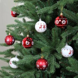 Ecloz - Tube de 10 boules de Noël incassables - coloris assortis - Ø 6 cm - ECLOZ