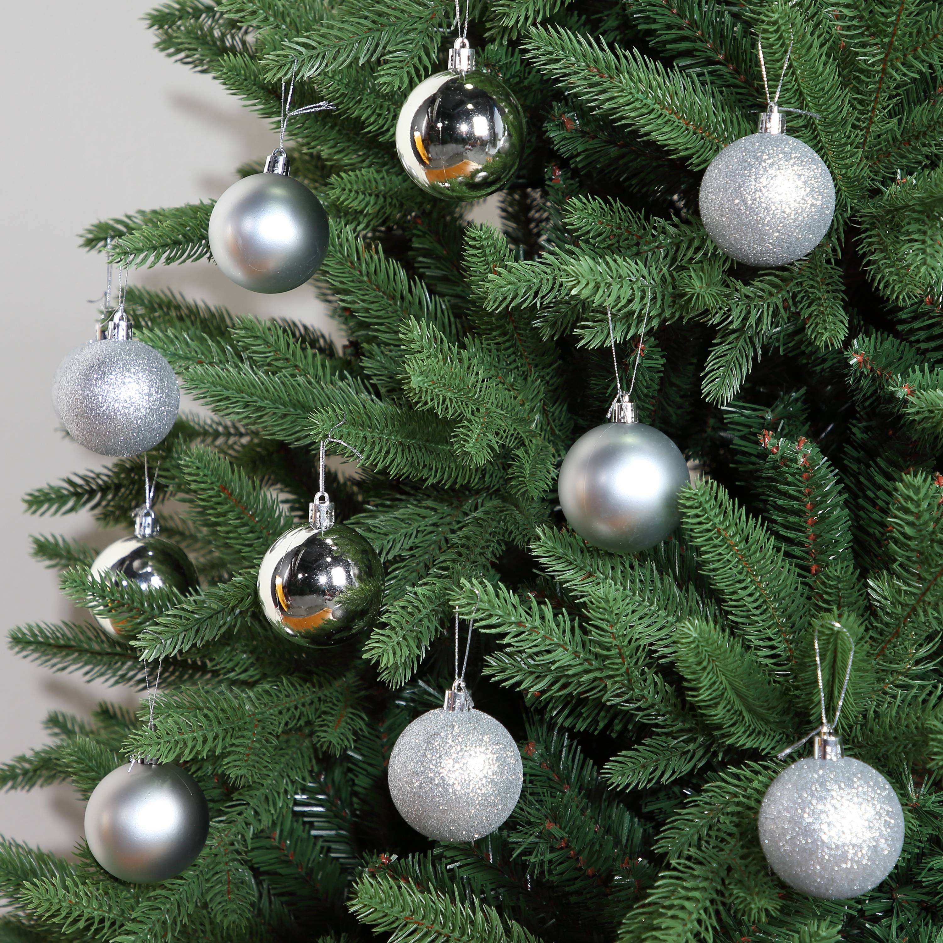 Ecloz - Tube de 10 boules de Noël incassables - argent - Ø 6 cm - ECLOZ - Image 1