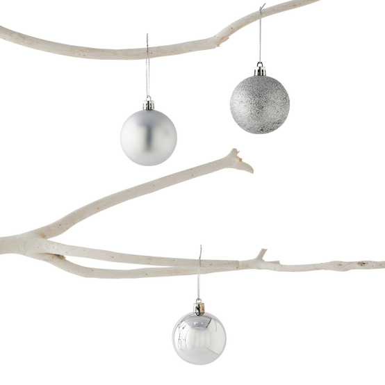 Ecloz - Tube de 10 boules de Noël incassables - argent - Ø 6 cm - ECLOZ - Image 5