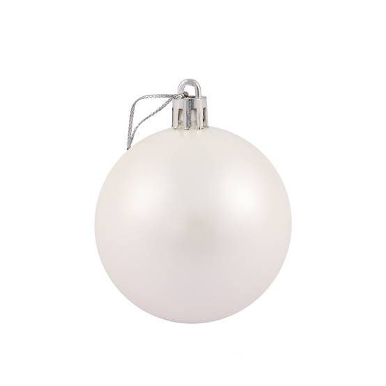 Ecloz - Tube de 10 boules de Noël incassables - blanc - Ø 6 cm - ECLOZ - Image 2