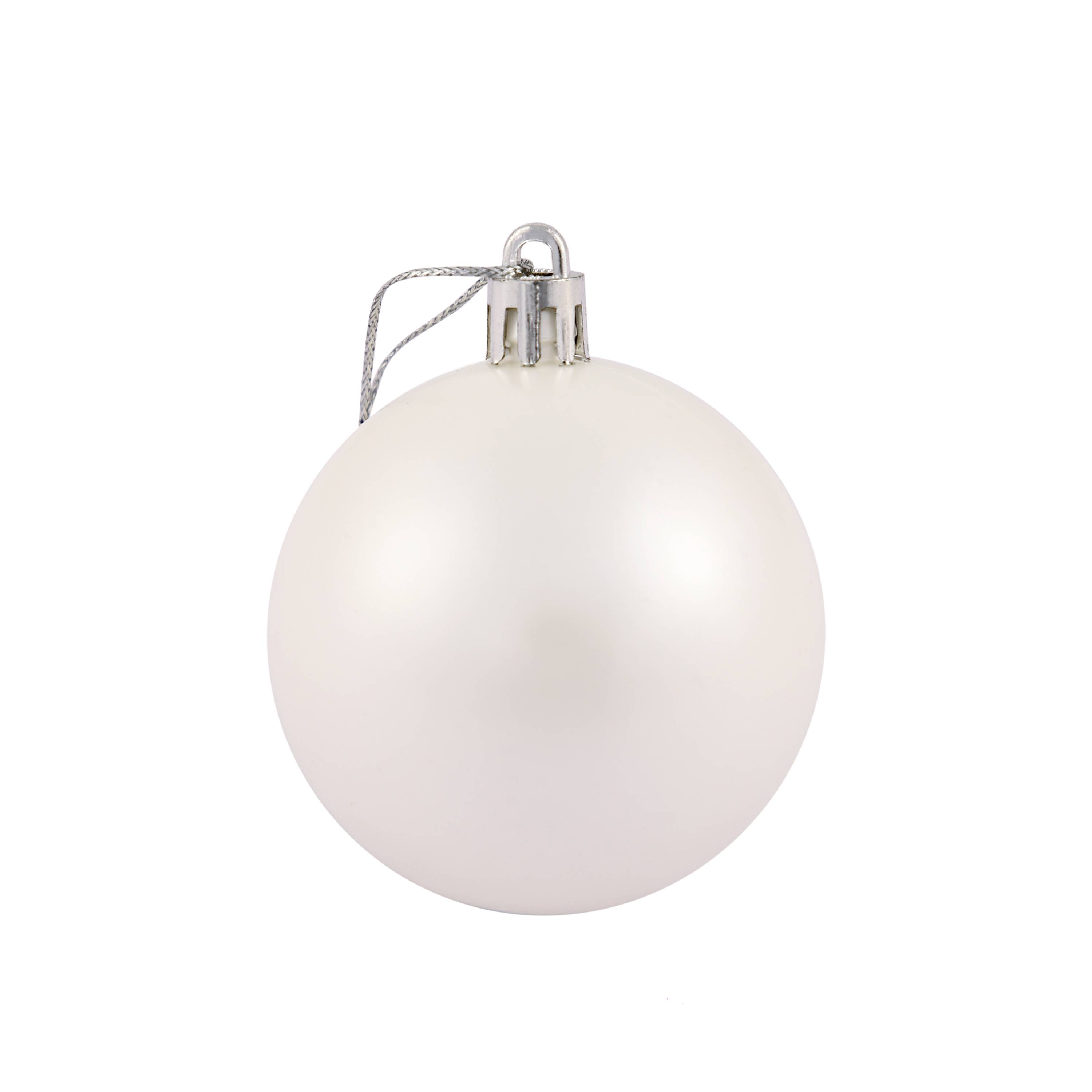 Ecloz - Tube de 10 boules de Noël incassables - blanc - Ø 6 cm - ECLOZ - Image 2