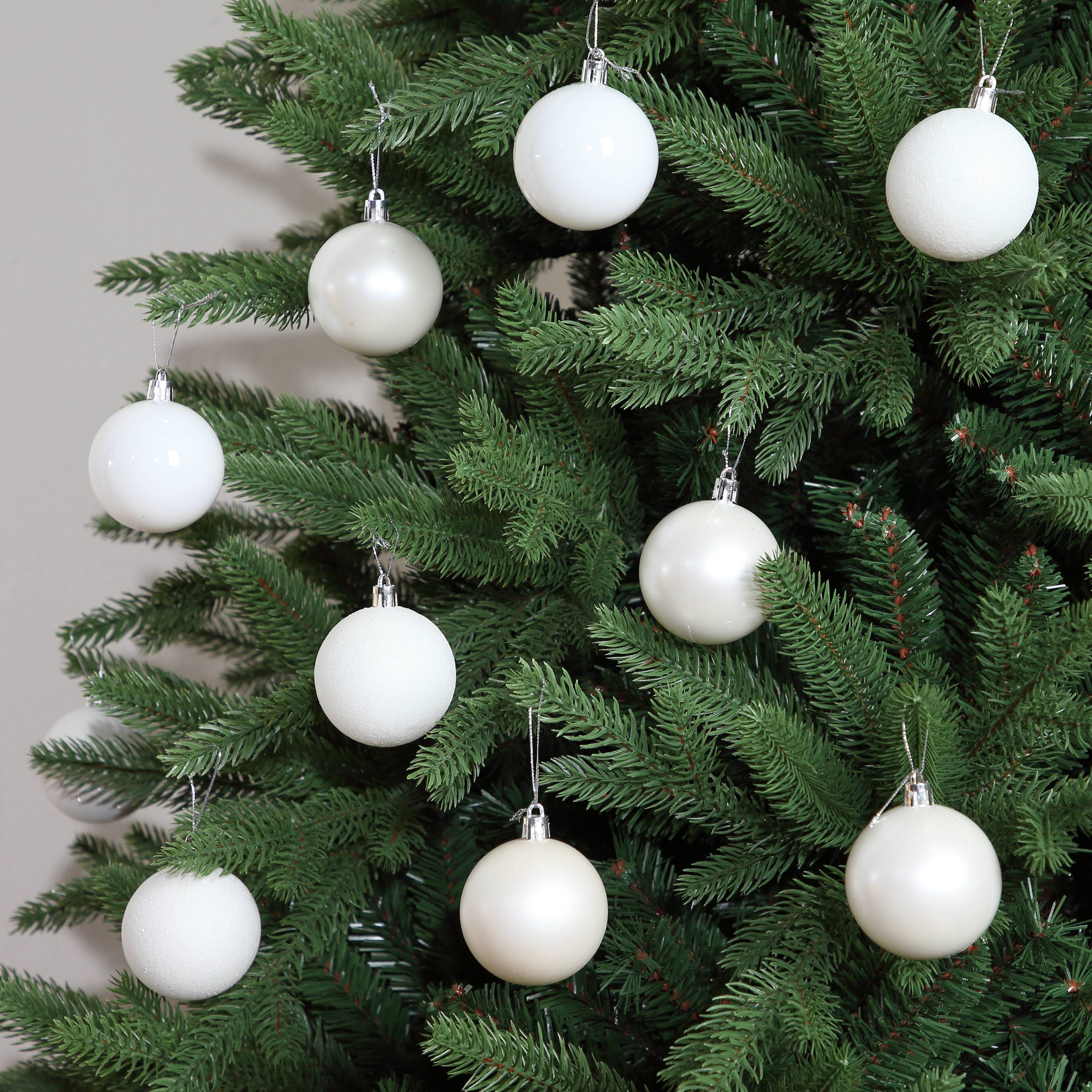Ecloz - Tube de 10 boules de Noël incassables - blanc - Ø 6 cm - ECLOZ - Image 1