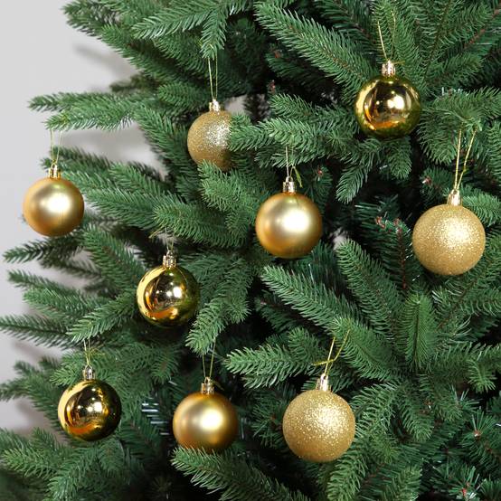 Ecloz - Tube de 10 boules de Noël incassables - doré - Ø 6 cm - ECLOZ - Image 1