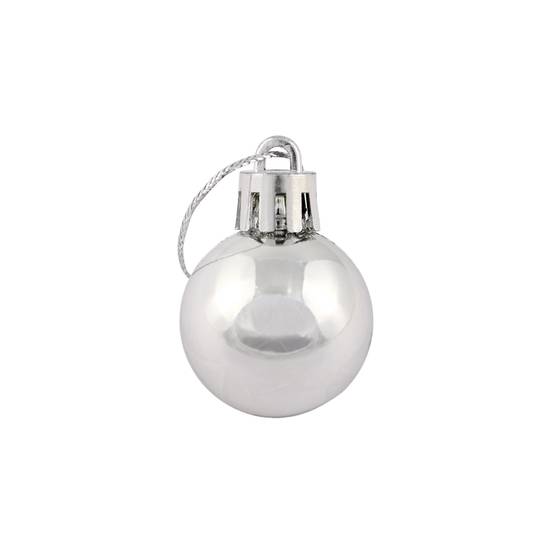 Ecloz - Lot de 10 boules de Noël incassables - argent - Ø 3 cm - ECLOZ - Image 3