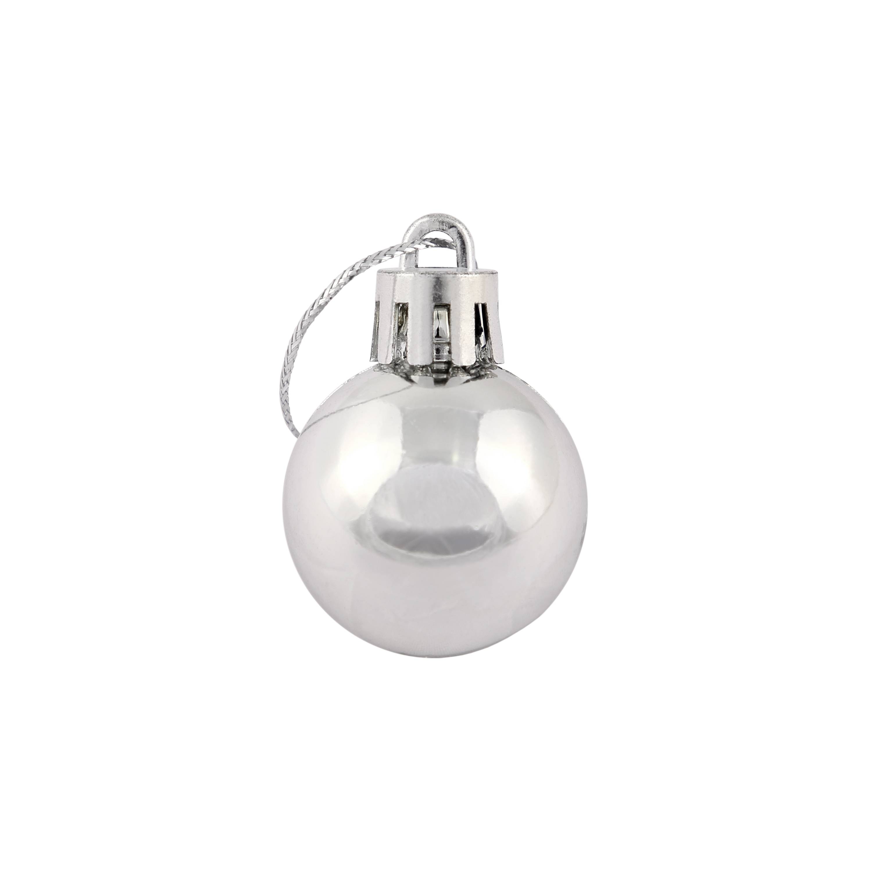 Ecloz - Lot de 10 boules de Noël incassables - argent - Ø 3 cm - ECLOZ - Image 3