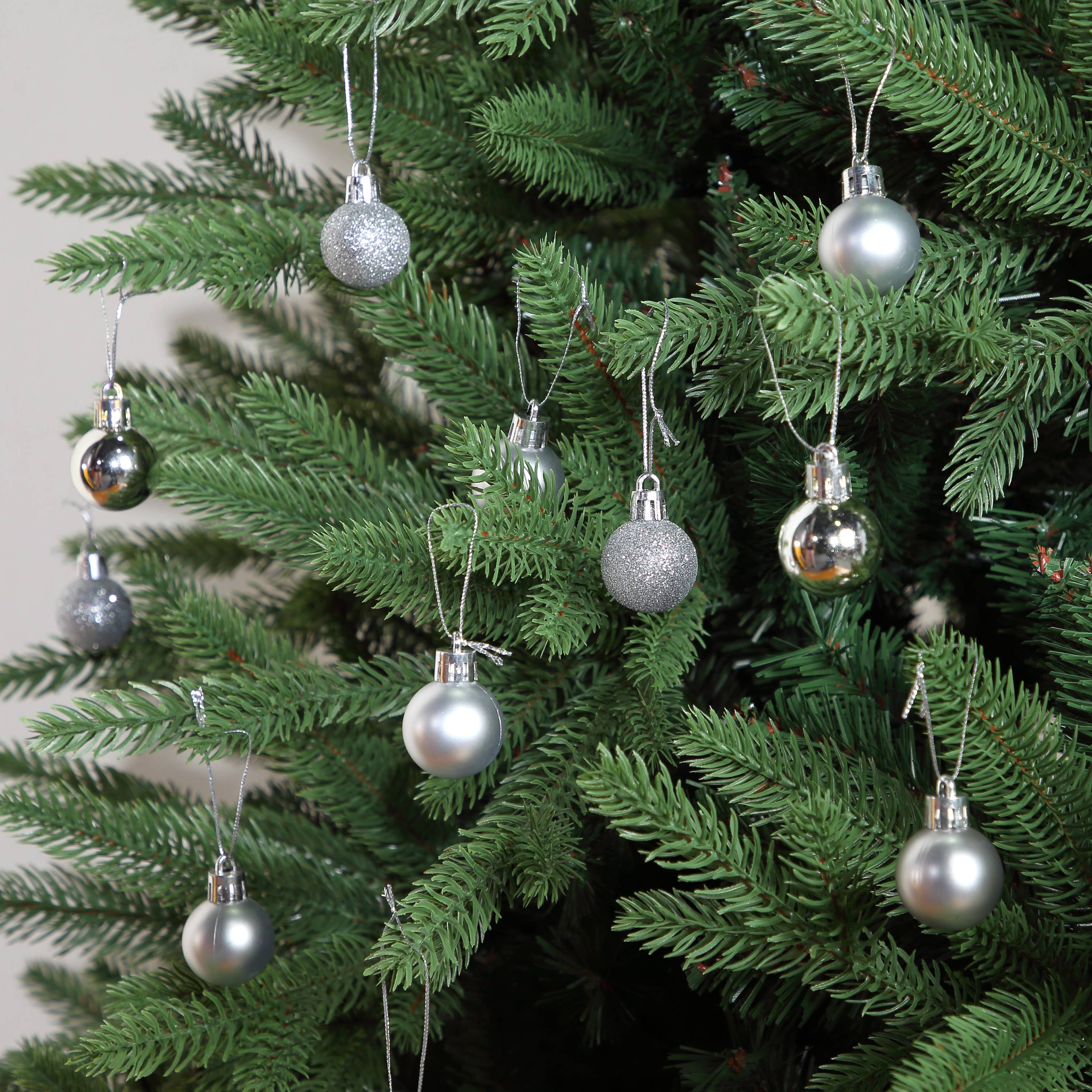 Ecloz - Lot de 10 boules de Noël incassables - blanc - Ø 3 cm - ECLOZ