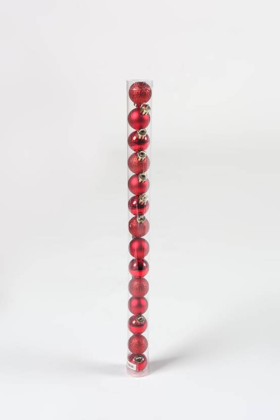 Ecloz - Tube de 10 boules de Noël incassables - rouge - Ø. 3 cm - ECLOZ - Image 2
