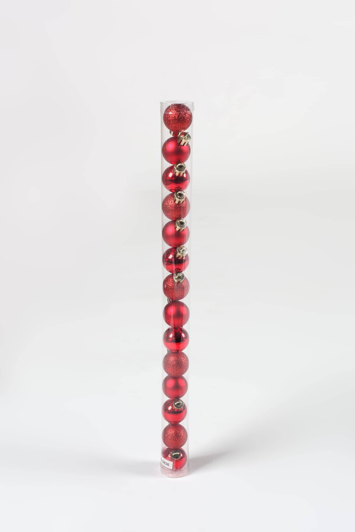 Ecloz - Tube de 10 boules de Noël incassables - rouge - Ø. 3 cm - ECLOZ - Imagen 3