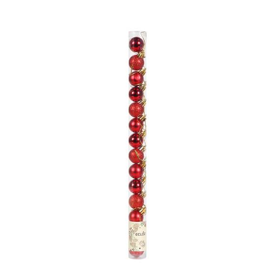 Ecloz - Lot de 10 boules de Noël incassables - rouge - Ø 3 cm - ECLOZ - Image 2