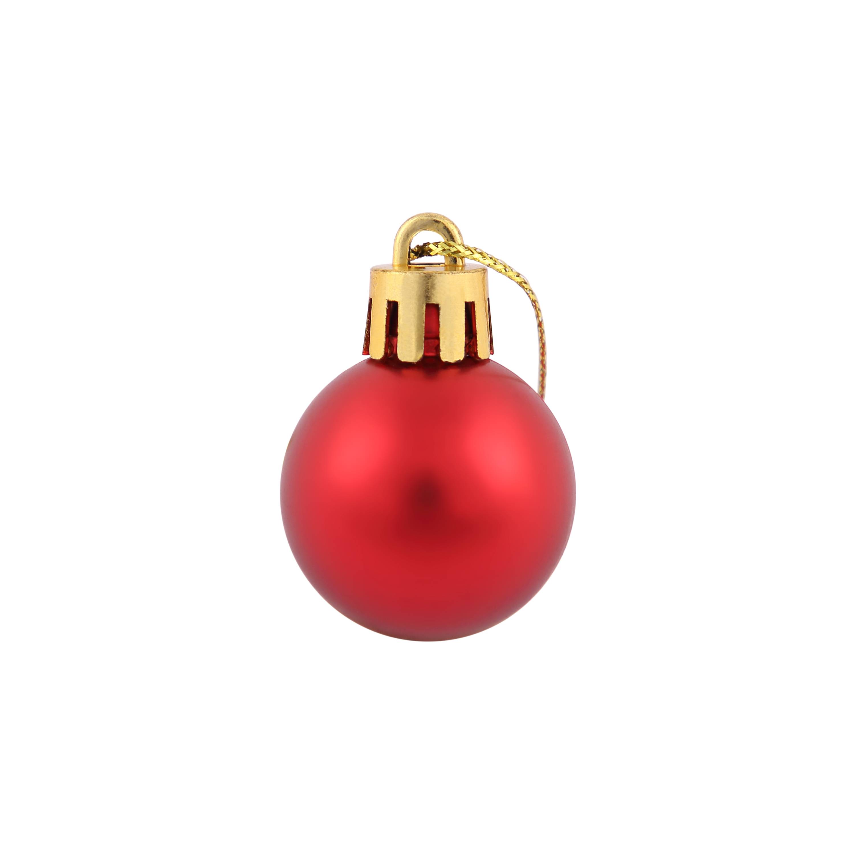 Ecloz - Tube de 10 boules de Noël incassables - rouge - Ø 3 cm - ECLOZ
