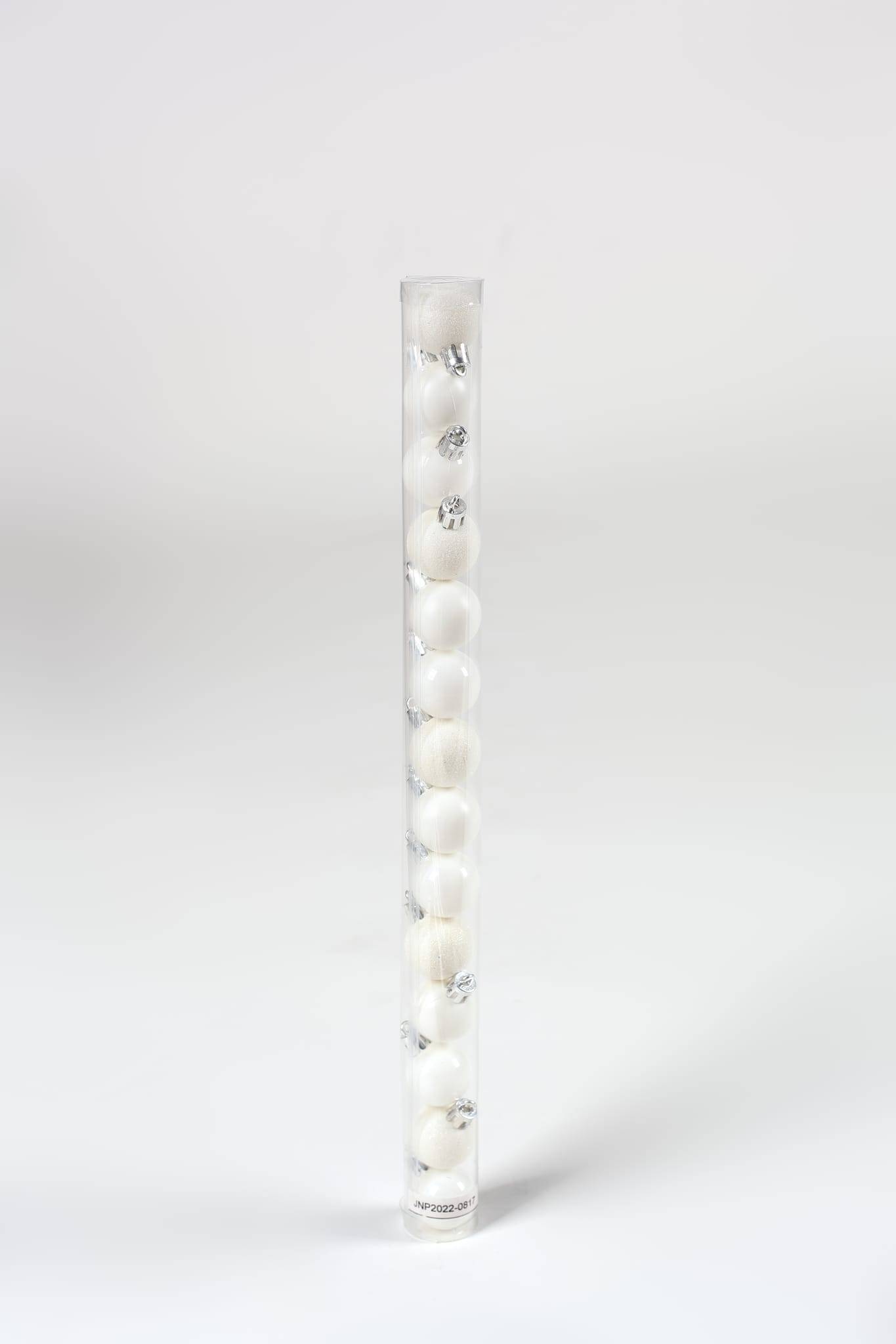 Ecloz - Tube de 10 boules de Noël incassables - blanc - Ø. 3 cm - ECLOZ - Image 3