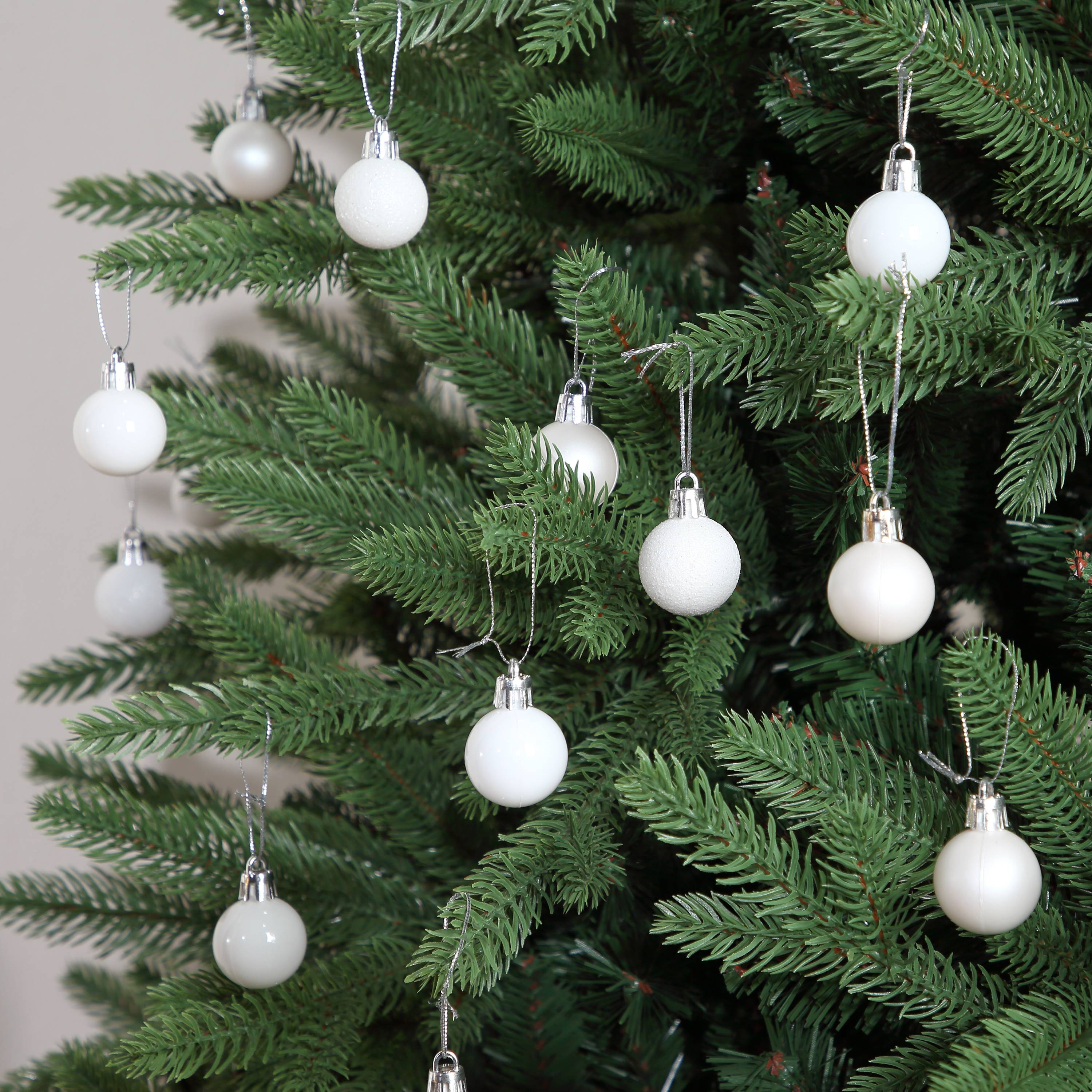Ecloz - Lot de 10 boules de Noël incassables - blanc - Ø 3 cm - ECLOZ - Imagen 1