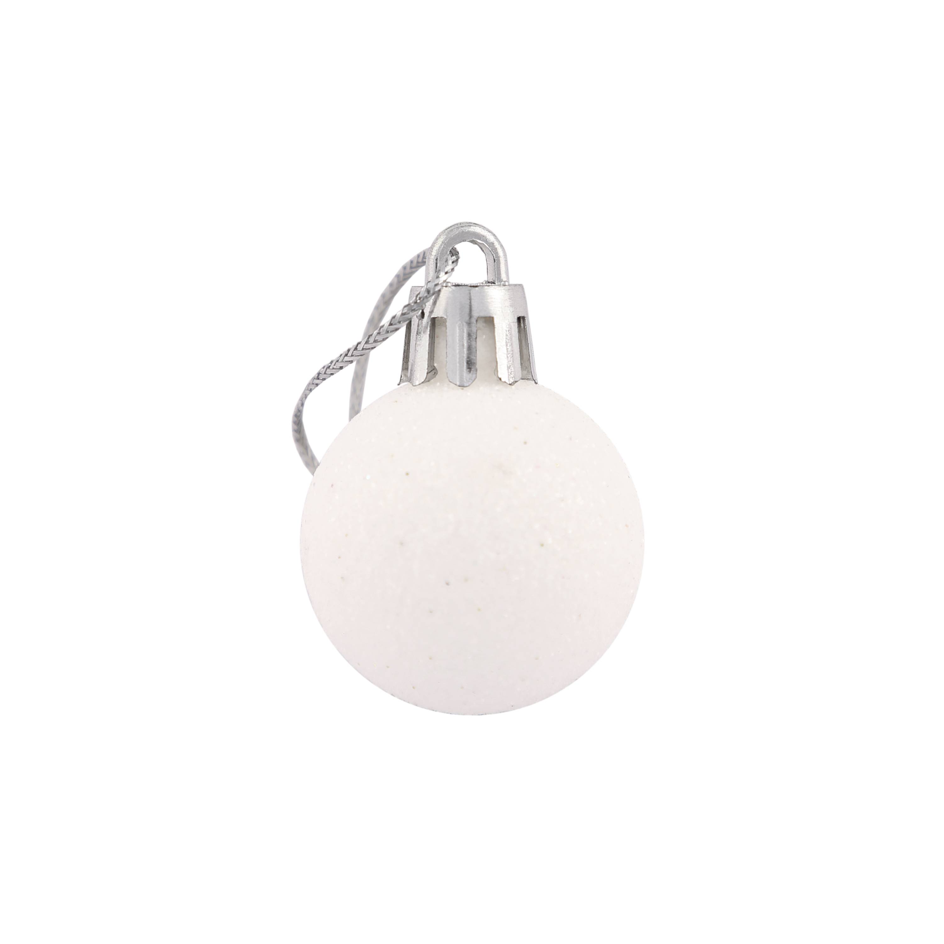 Ecloz - Lot de 10 boules de Noël incassables - blanc - Ø 3 cm - ECLOZ - Imagen 6