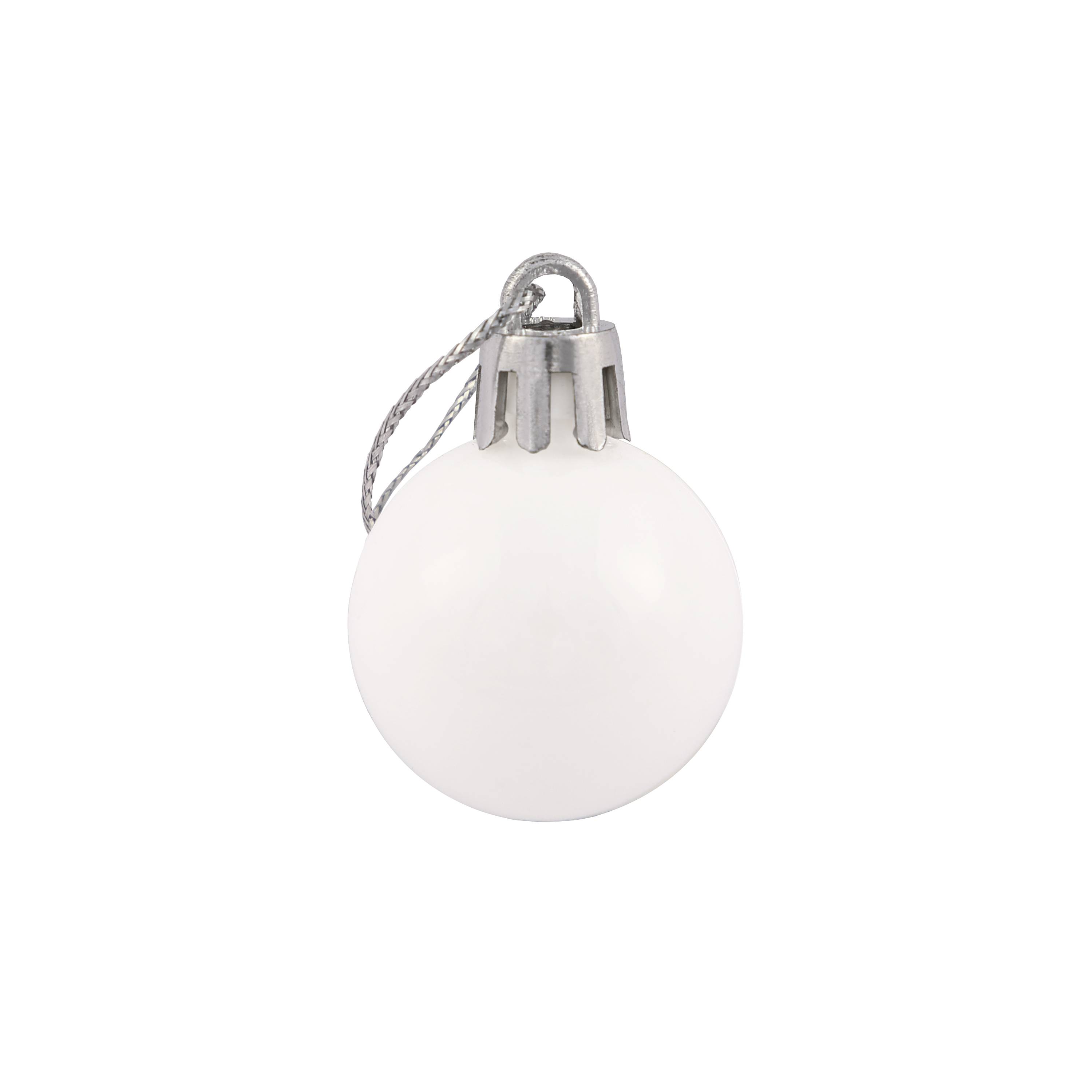 Ecloz - Lot de 10 boules de Noël incassables - blanc - Ø 3 cm - ECLOZ - Imagen 4