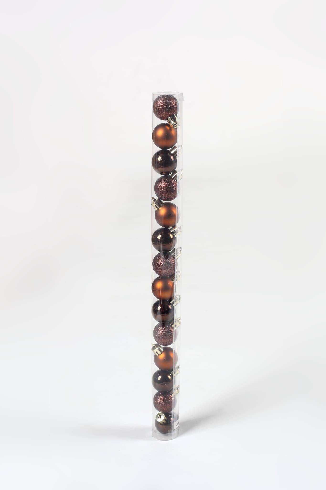 Ecloz - Tube de 10 boules de Noël incassables - marron - Ø. 3 cm - ECLOZ - Image 1
