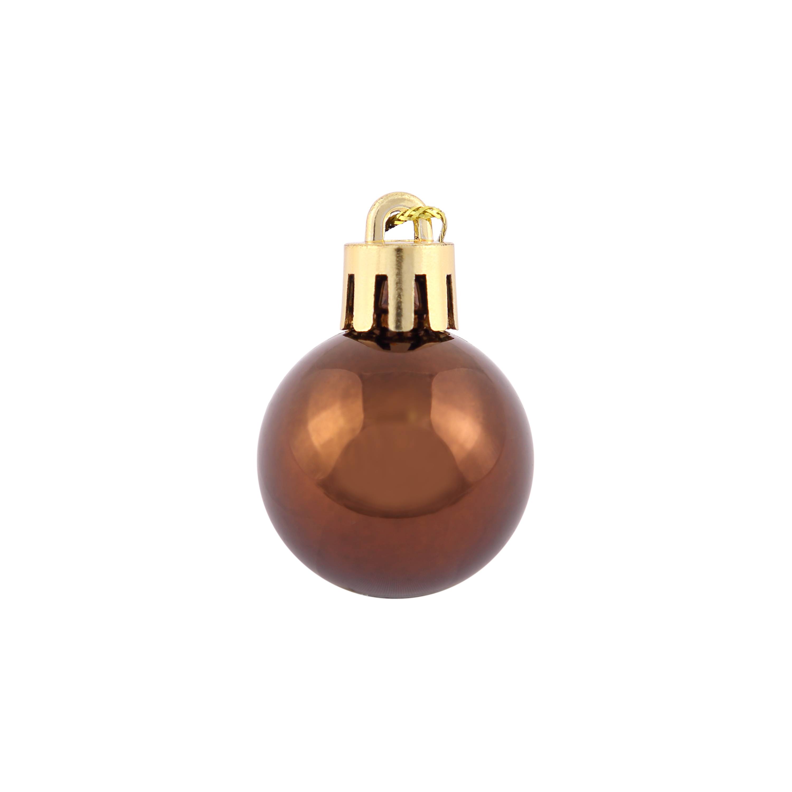 Ecloz - Tube de 10 boules de Noël incassables - marron - Ø 3 cm - ECLOZ - Imagen 3